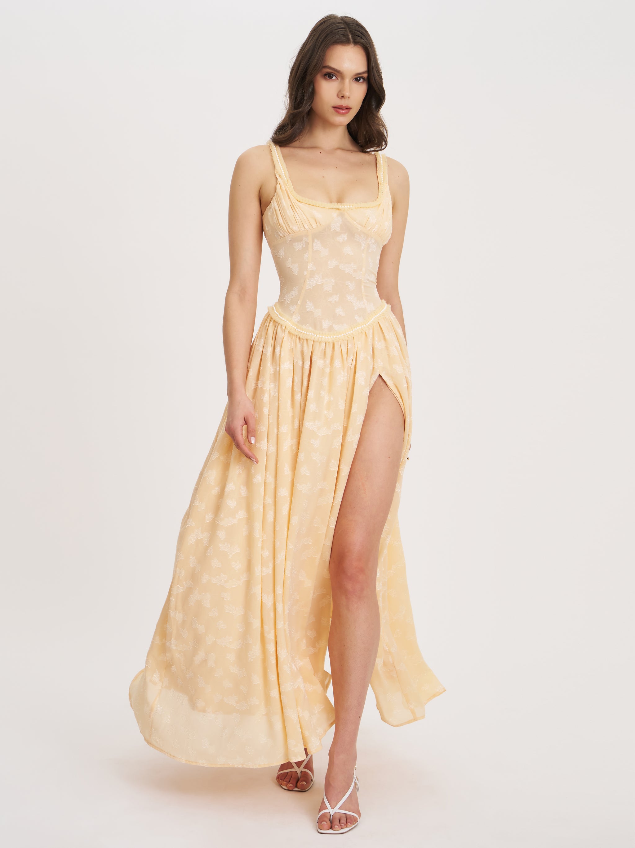 ODINA SQUARE NECK MAXI DRESS main image 1