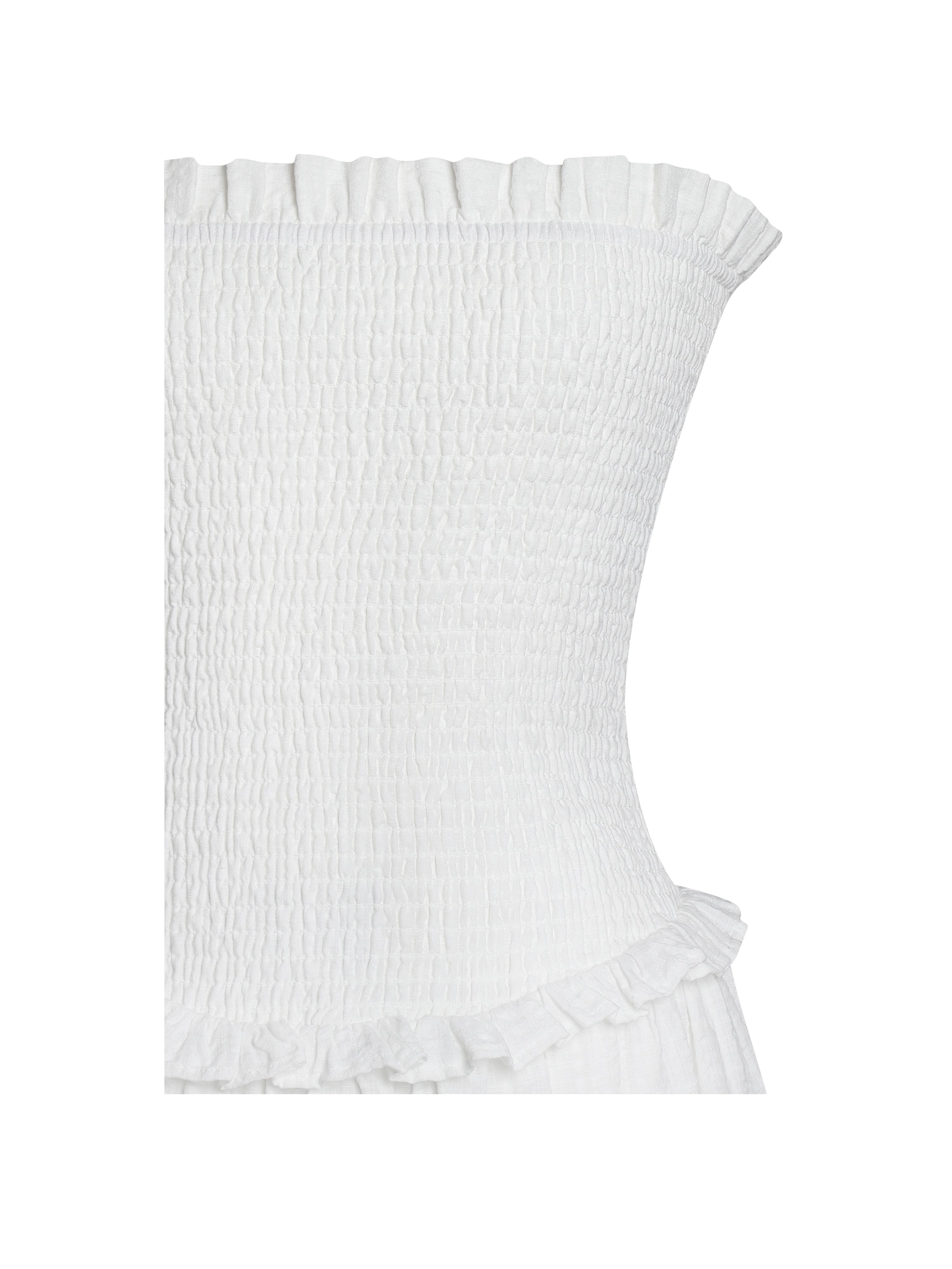 Quadiya Smock Top Strapless Drop Waist Midi Dress