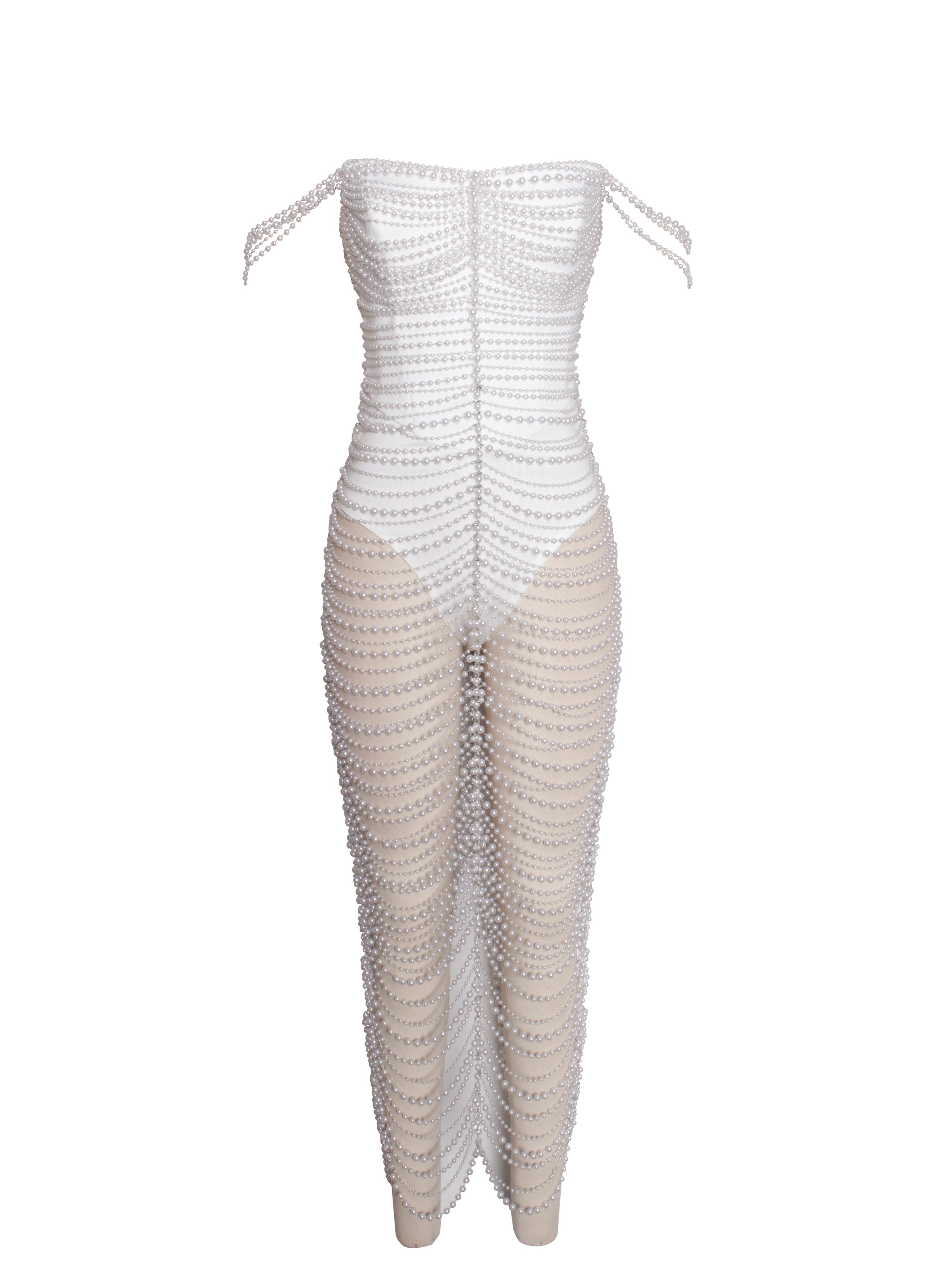 The Birth of Venus Pearl Handmade Crochet Gown