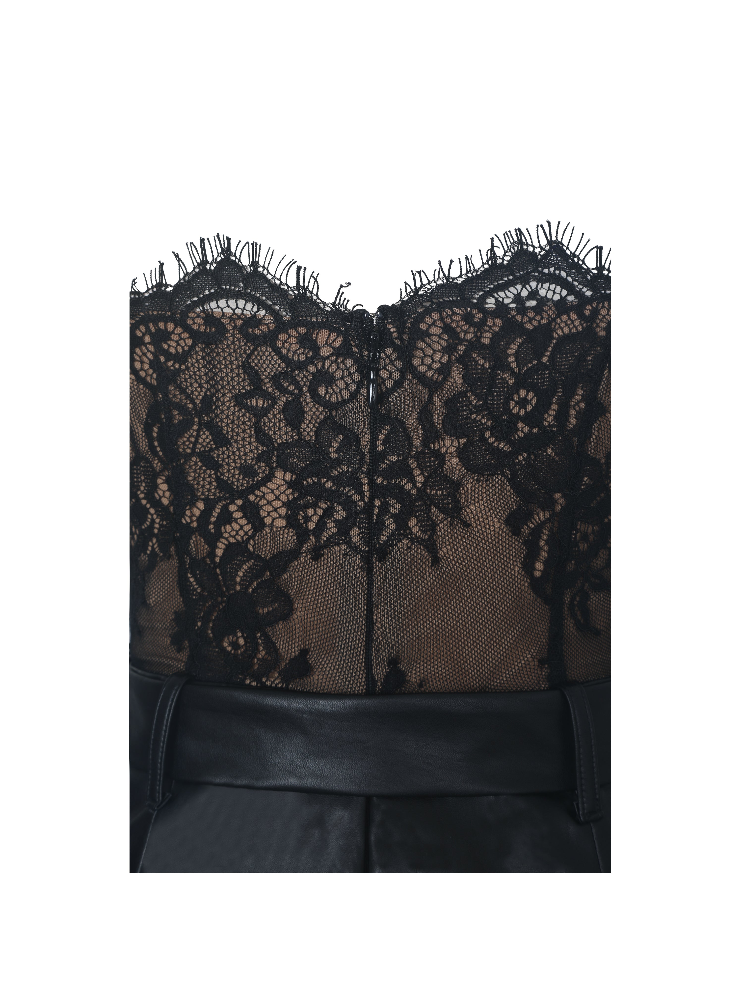 Fiera Black Plunging Halter Belted Midi Dress