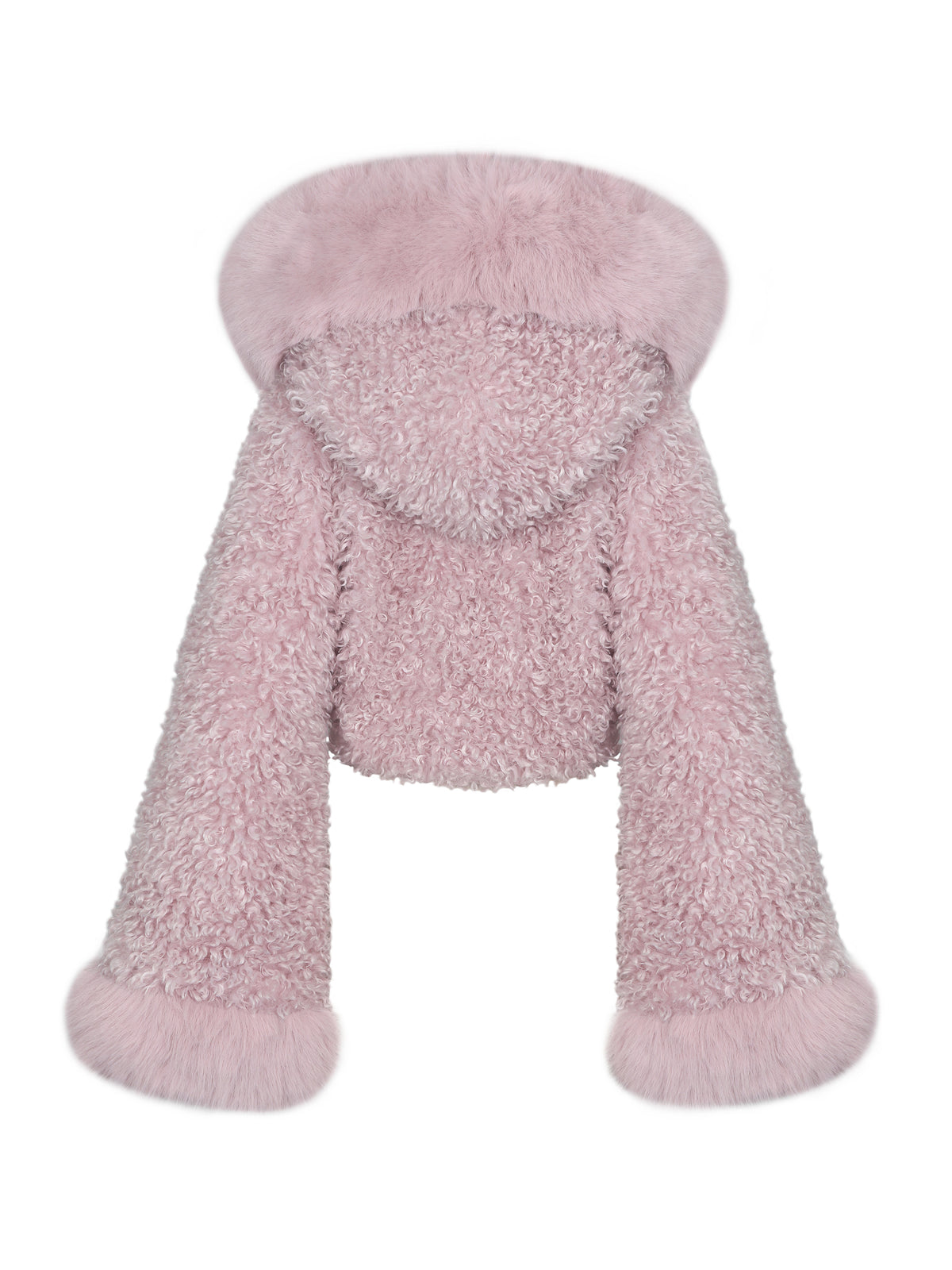 Kali Rose Cropped Vegan Shearling Fur Jacket