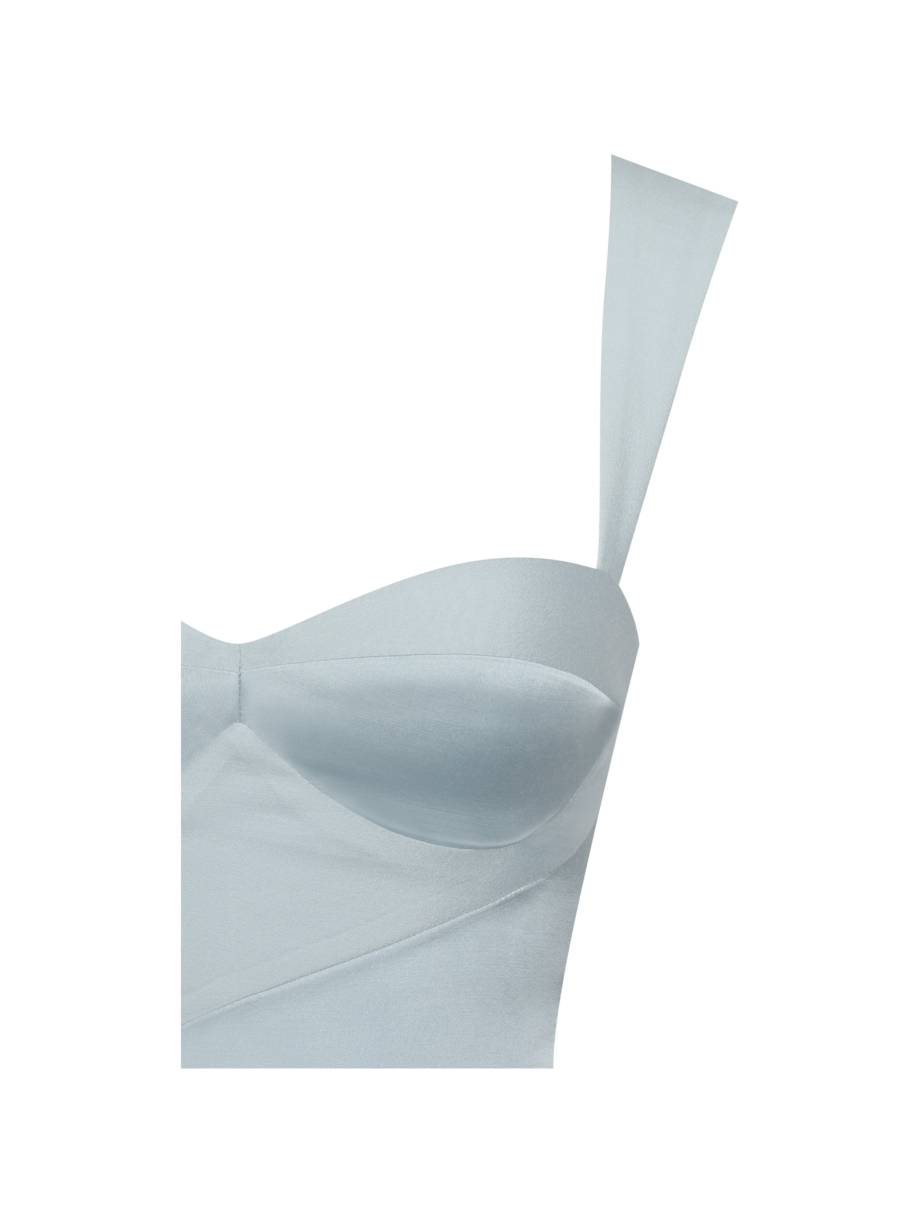 Yaffa Baby Blue Asymmetrical Mini Dress