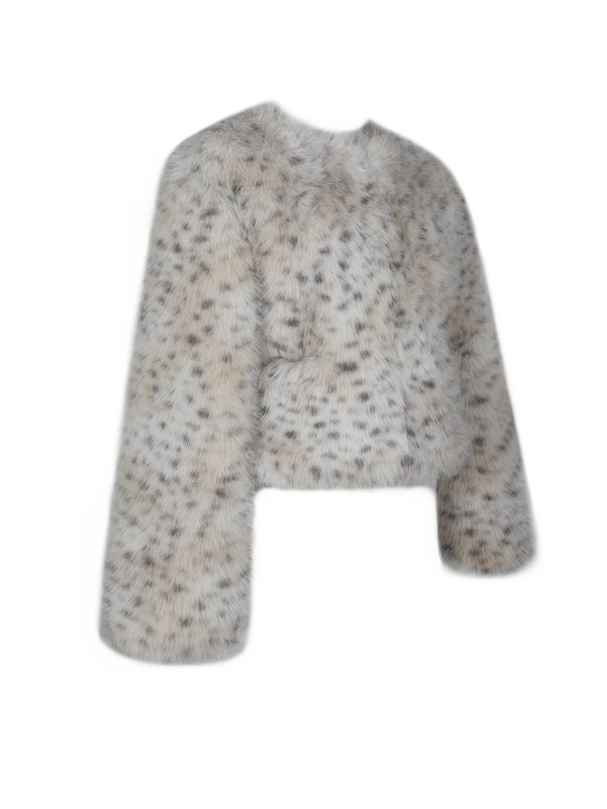 Margot Faux Cheetah Fur Jacket with Pockets