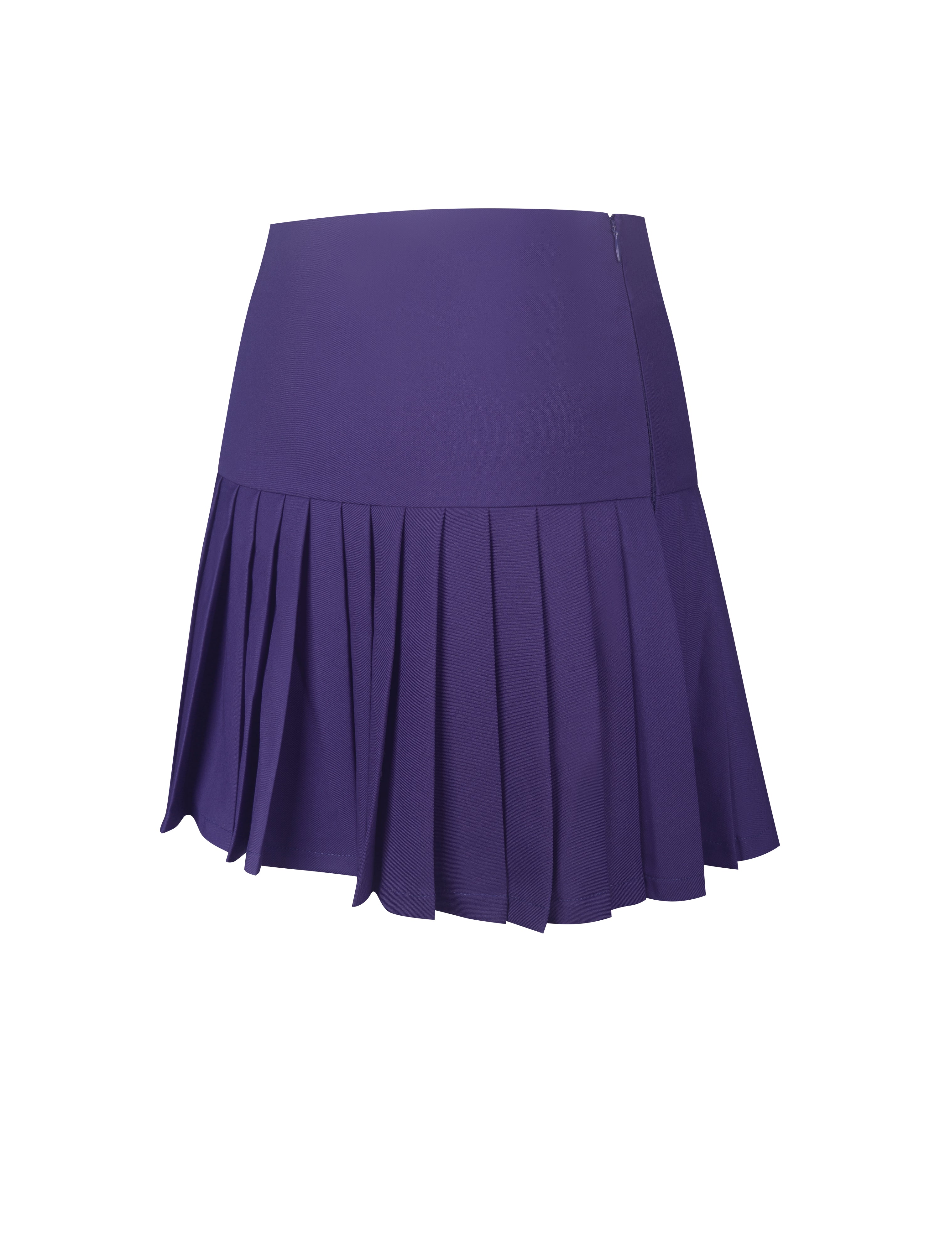 Skylar Indigo Pleated A-Line Mini Skirt