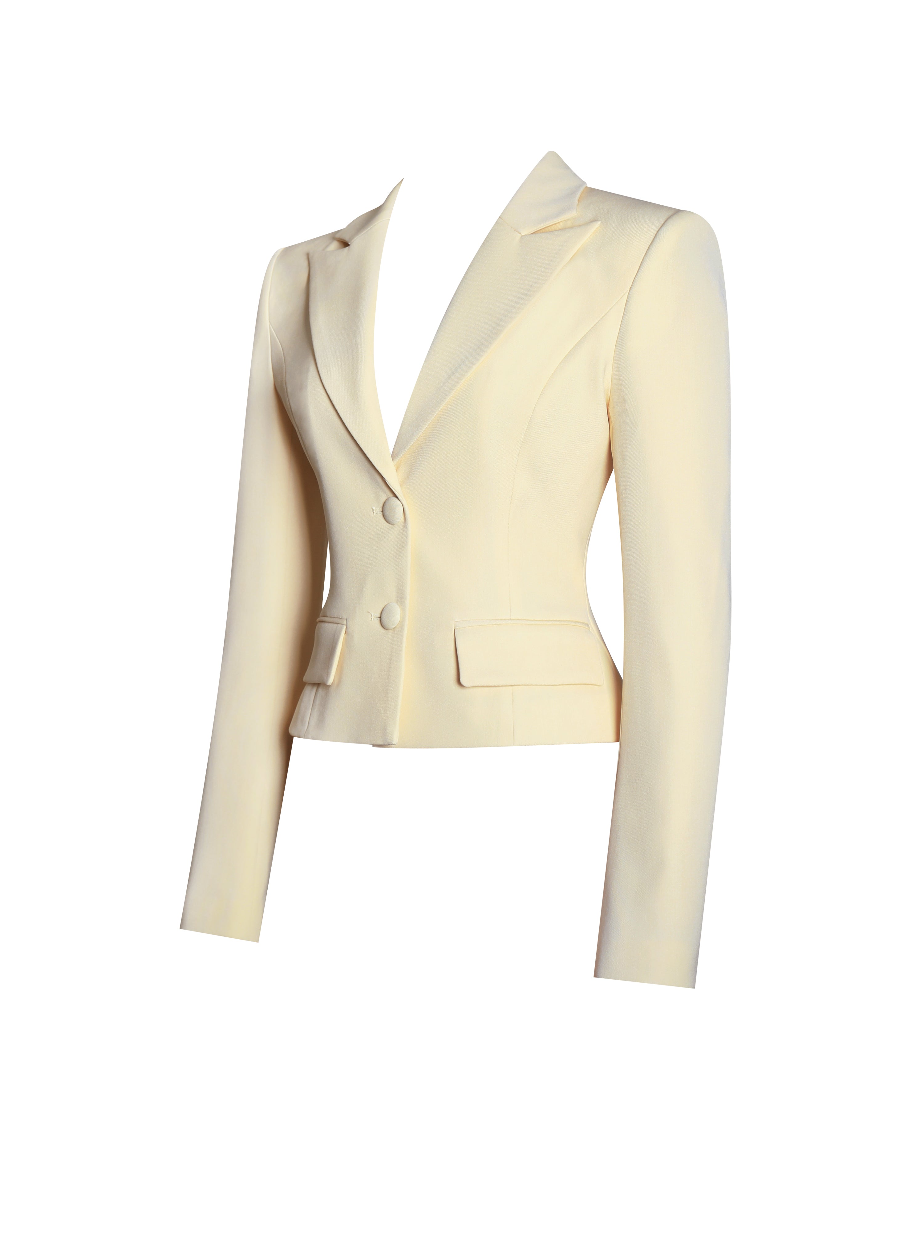 Quinne Butter Yellow Slim-fit Blazer