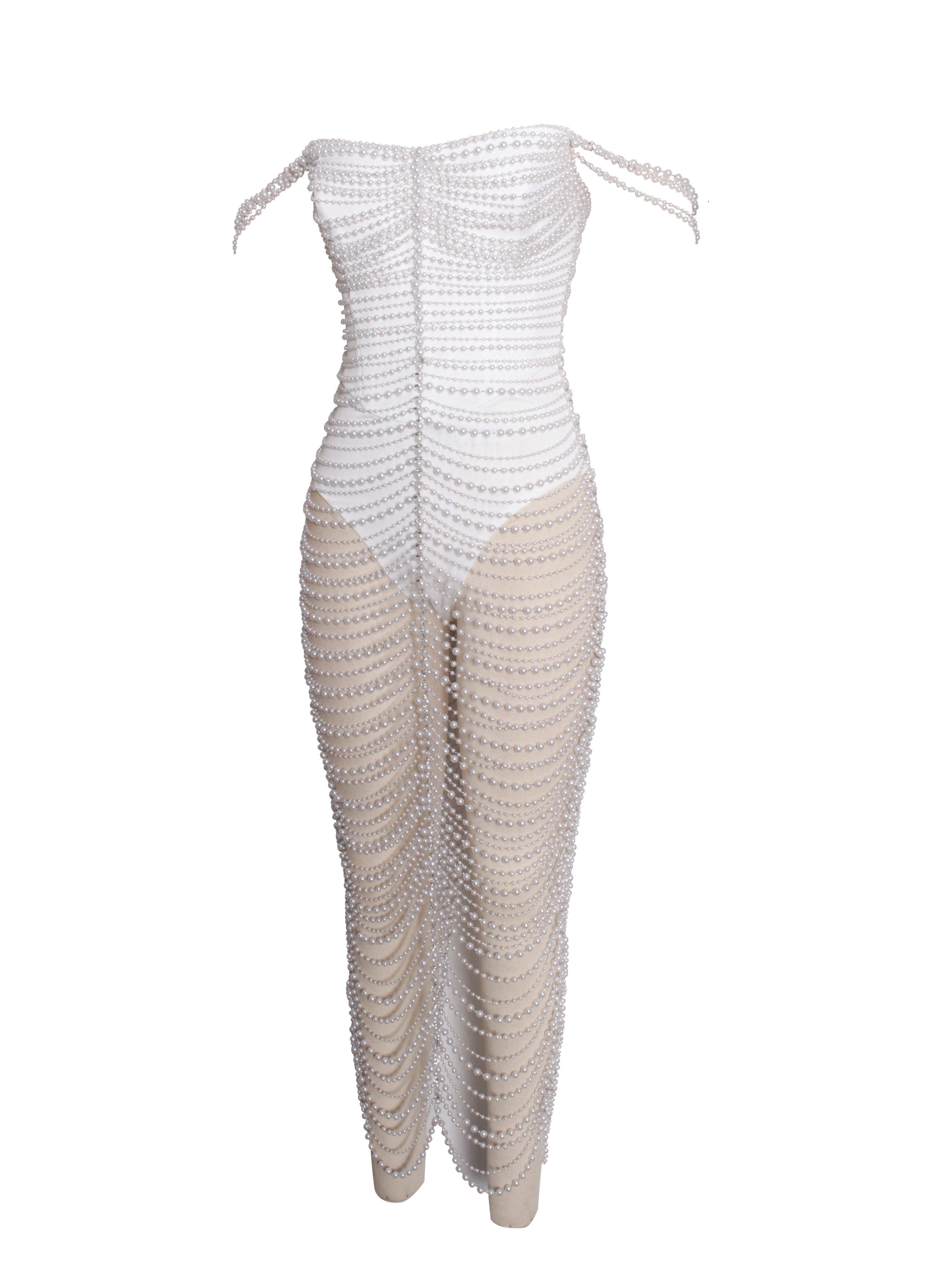 The Birth of Venus Pearl Handmade Crochet Gown