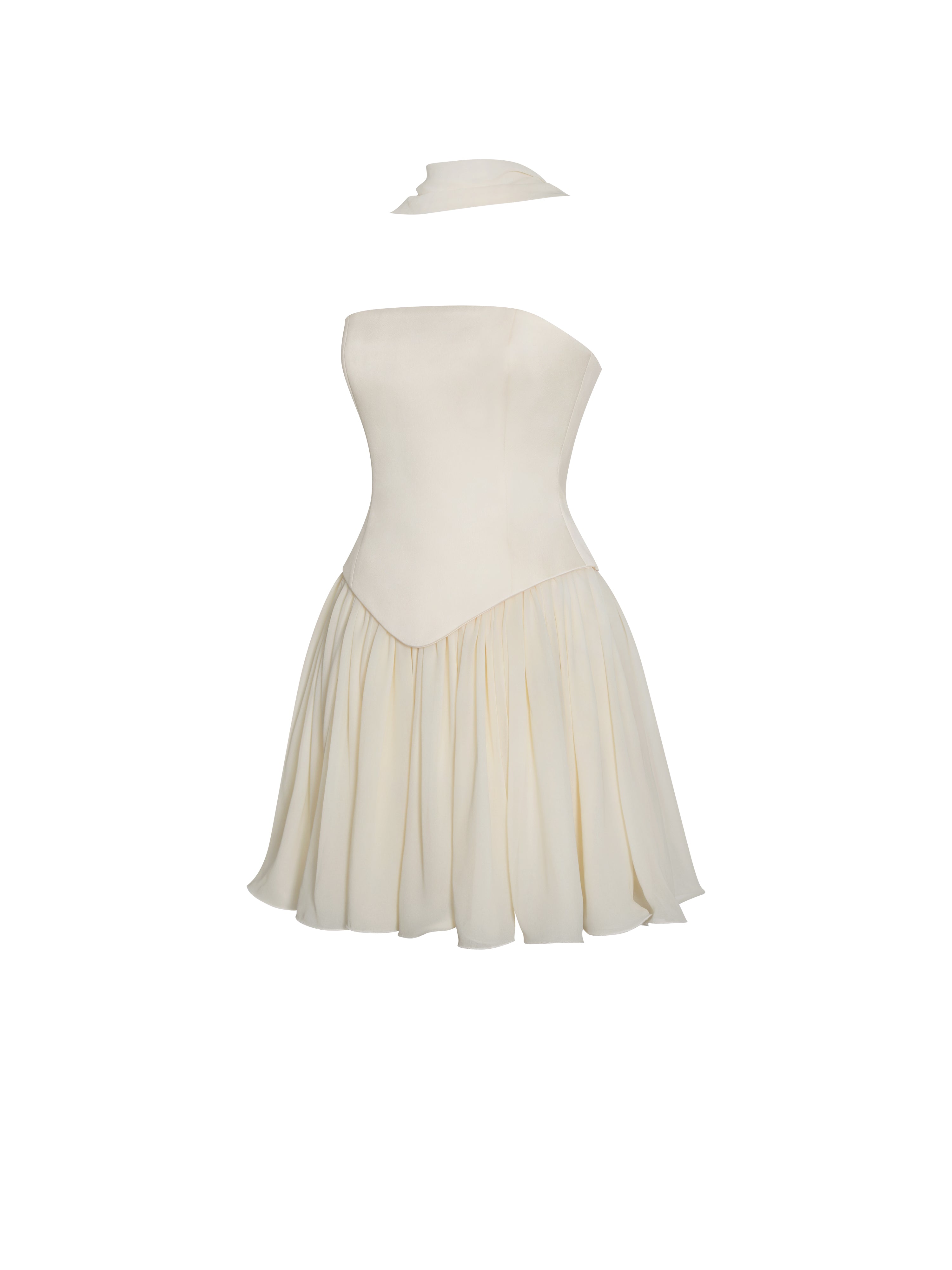 Valentina Butter Yellow Boned Curve Edge Peplum Mini Dress