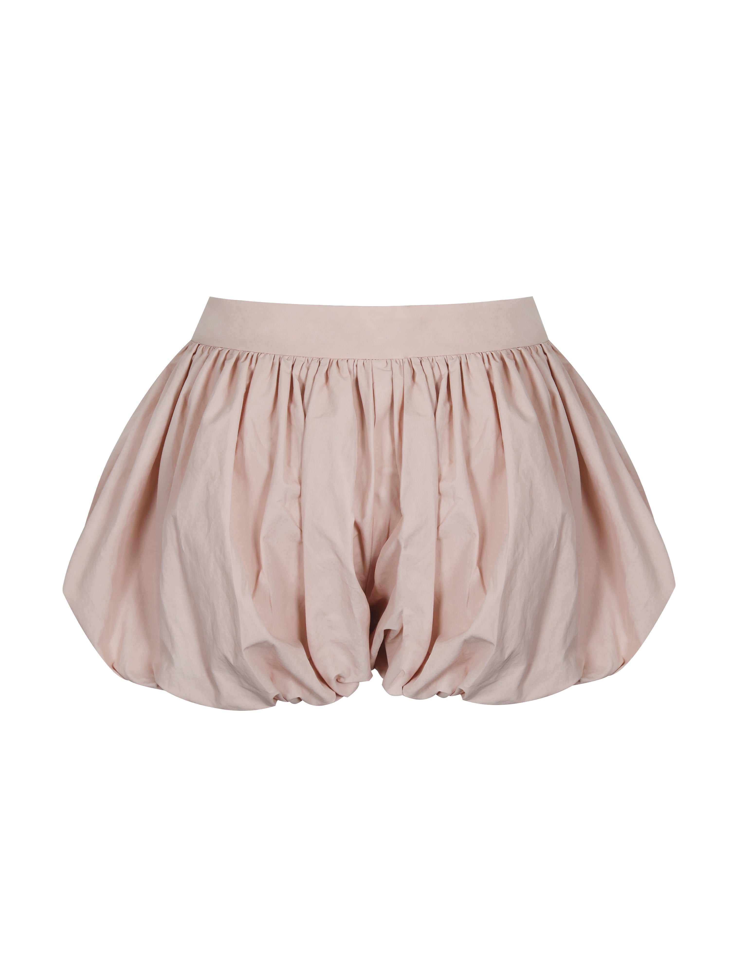 Savina Tulip Pink Taffeta Bubble Shorts