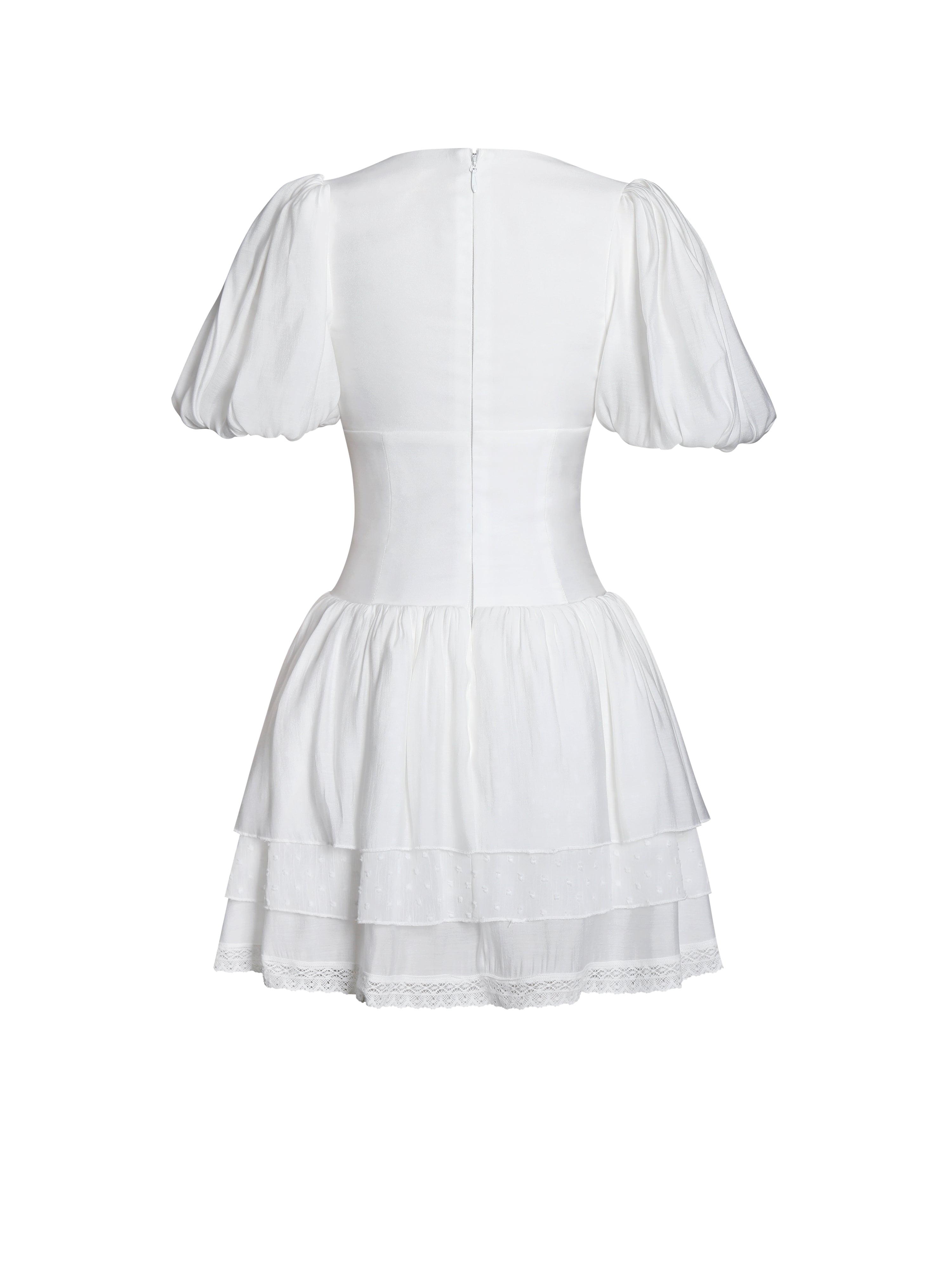 Caitlyn Bubble Sleeve Layered Mini Corset Dress