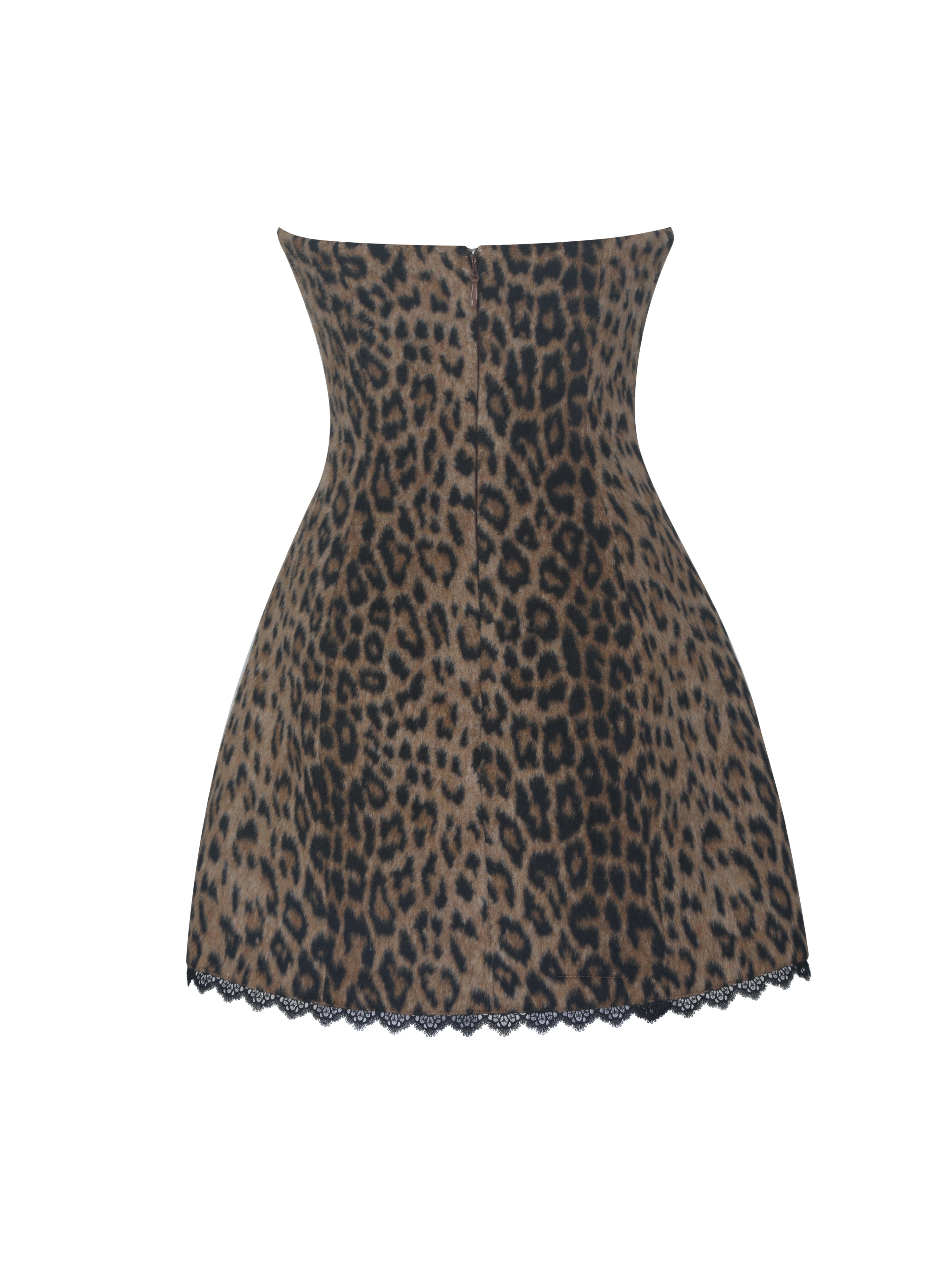 Ximena Cheetah Sweetheart Mini Dress