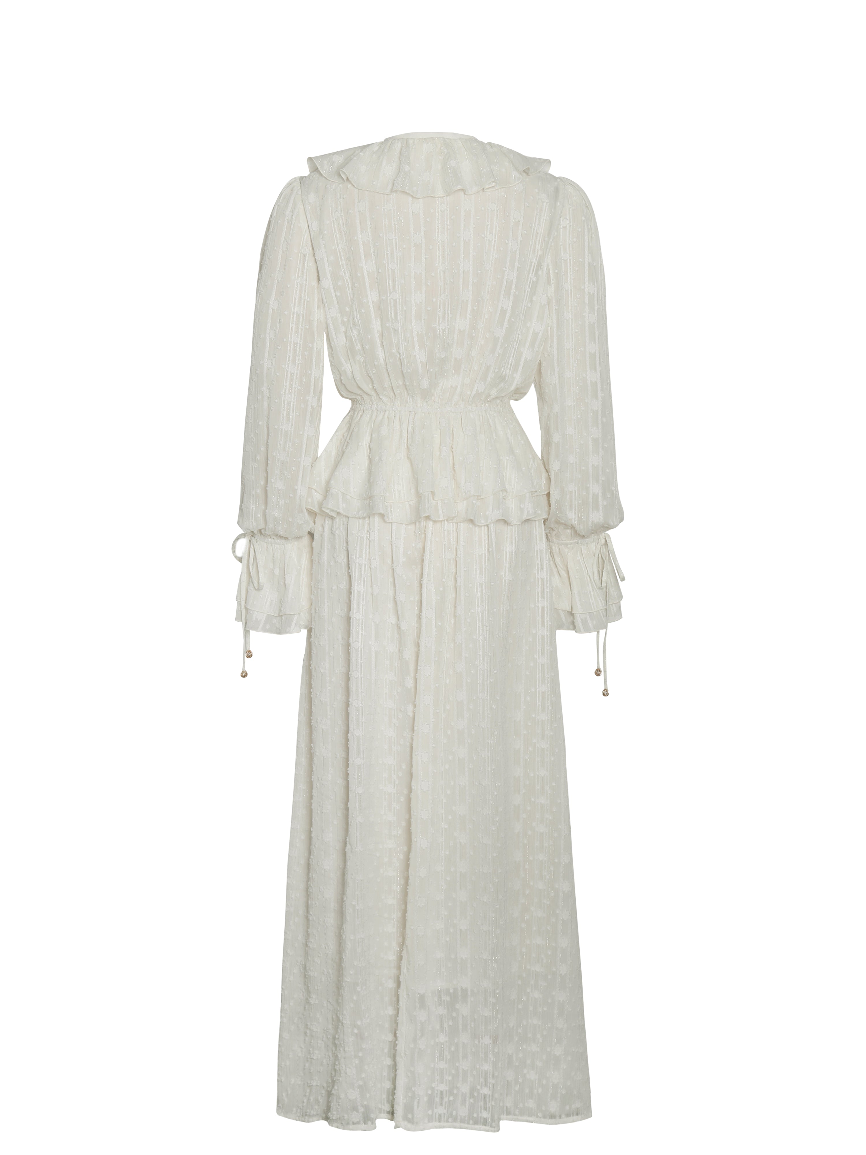 Safiya Jacquard Chiffon Long Sleeve Maxi Dress