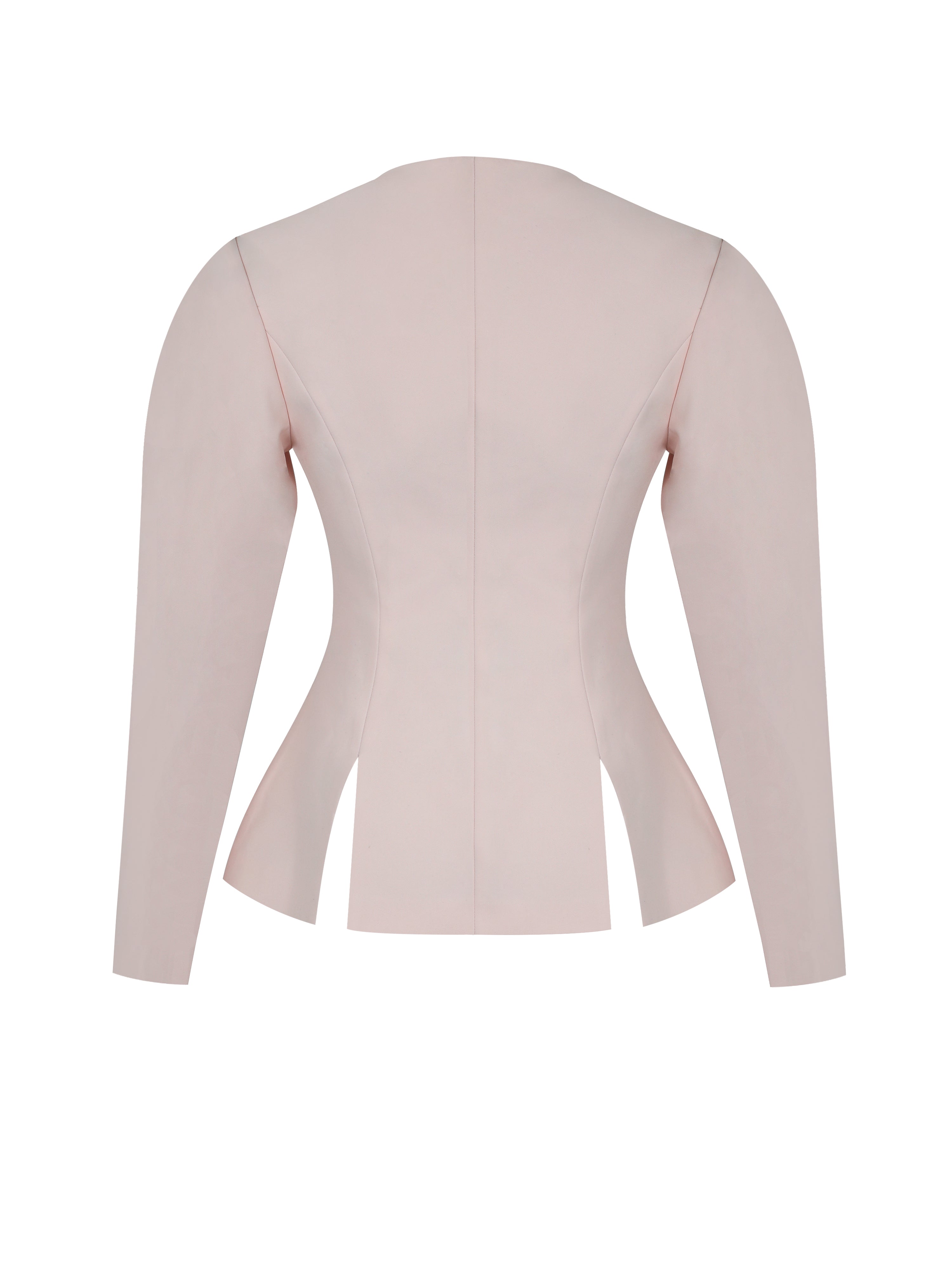 Savannah Tulip Pink Peplum Blazer