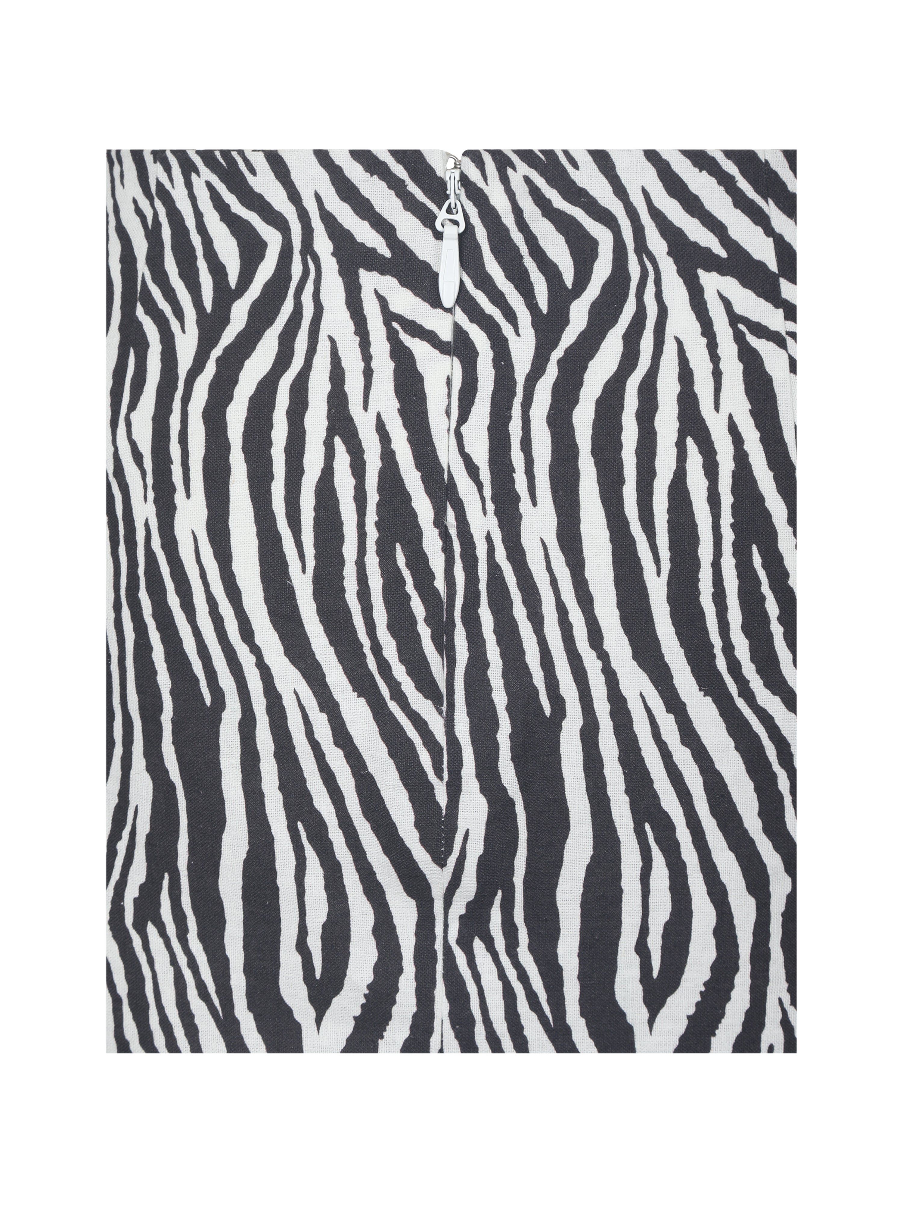 Petrine Zebra Linen Print Low-Waisted Mini Skirt