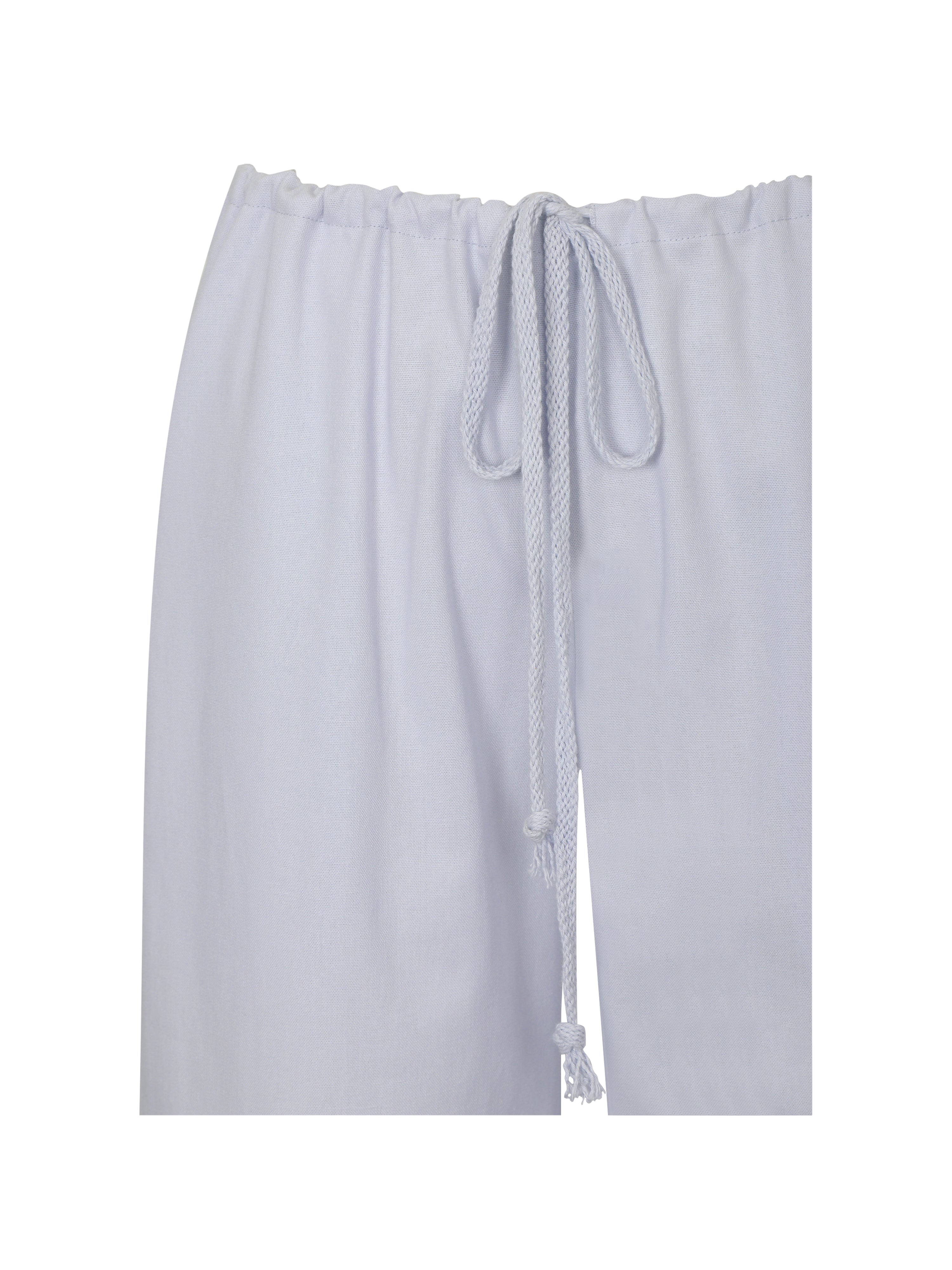 Laureen Lavender Linen Straight Pants