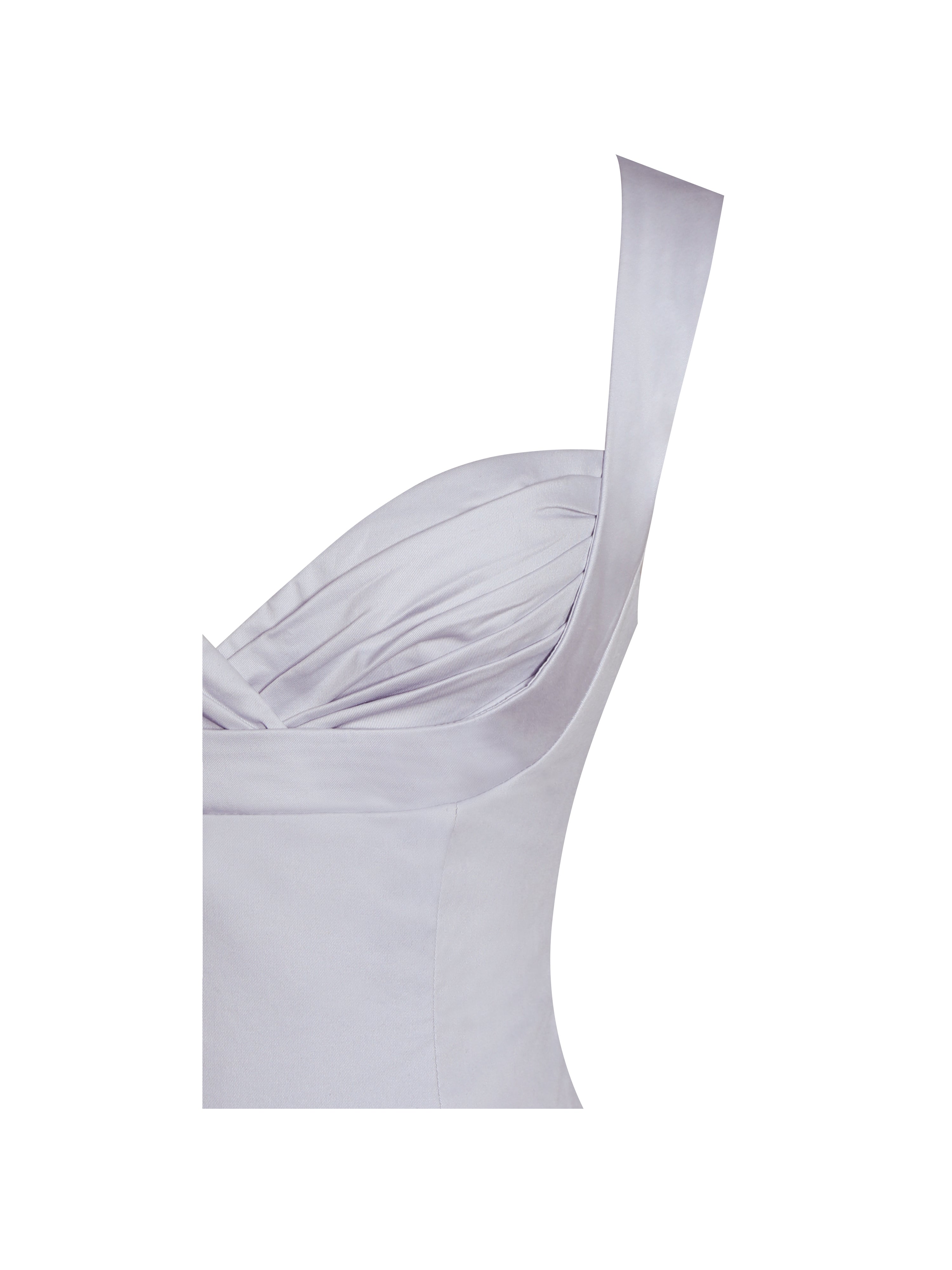 Zada Grey Pleated Breast Bubble Hem Mini Dress