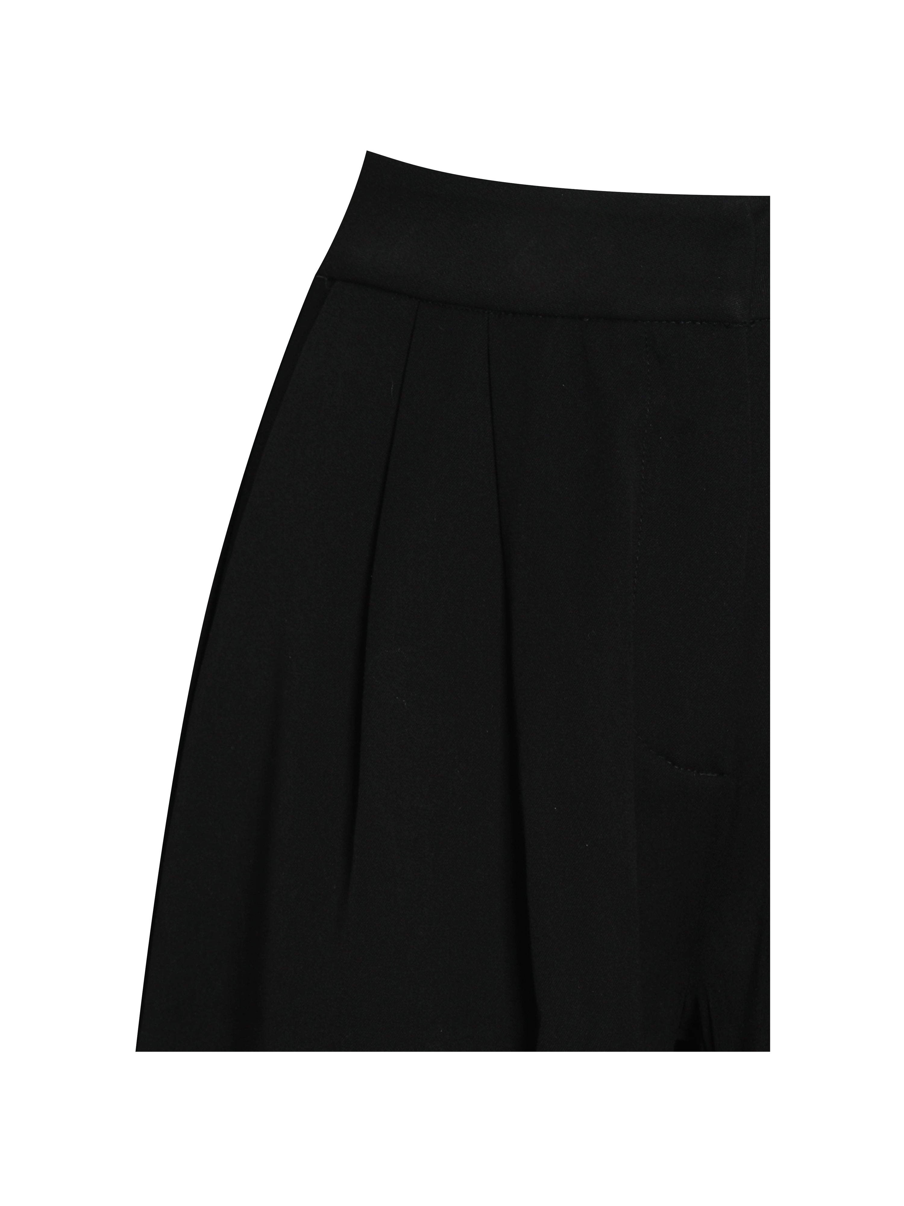 Aleeza Black Wide Leg Suit Pants