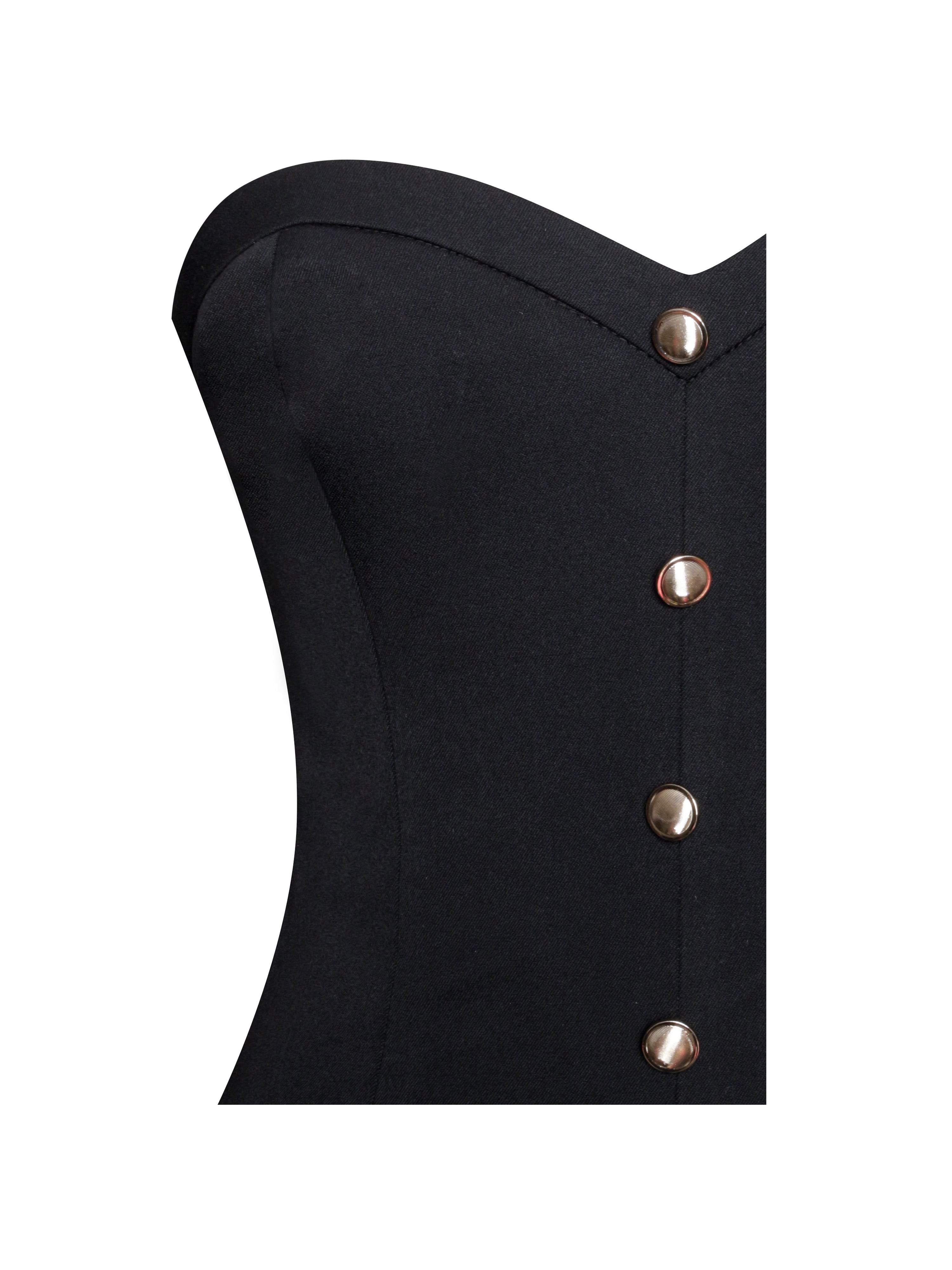 Kaden Black Drop Waist Mini Puffy Dress (Archive Sale)