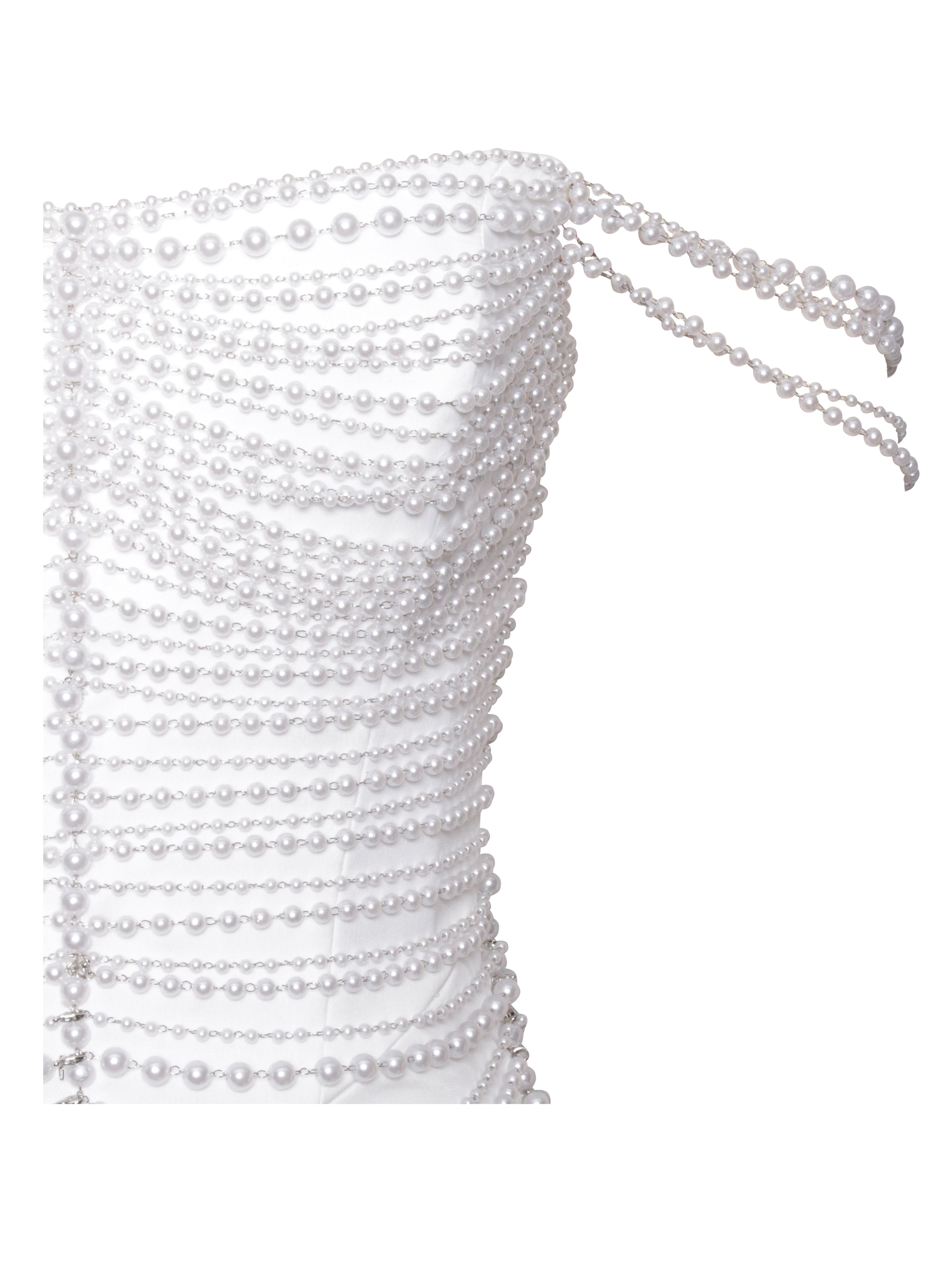 The Birth of Venus Pearl Handmade Crochet Gown