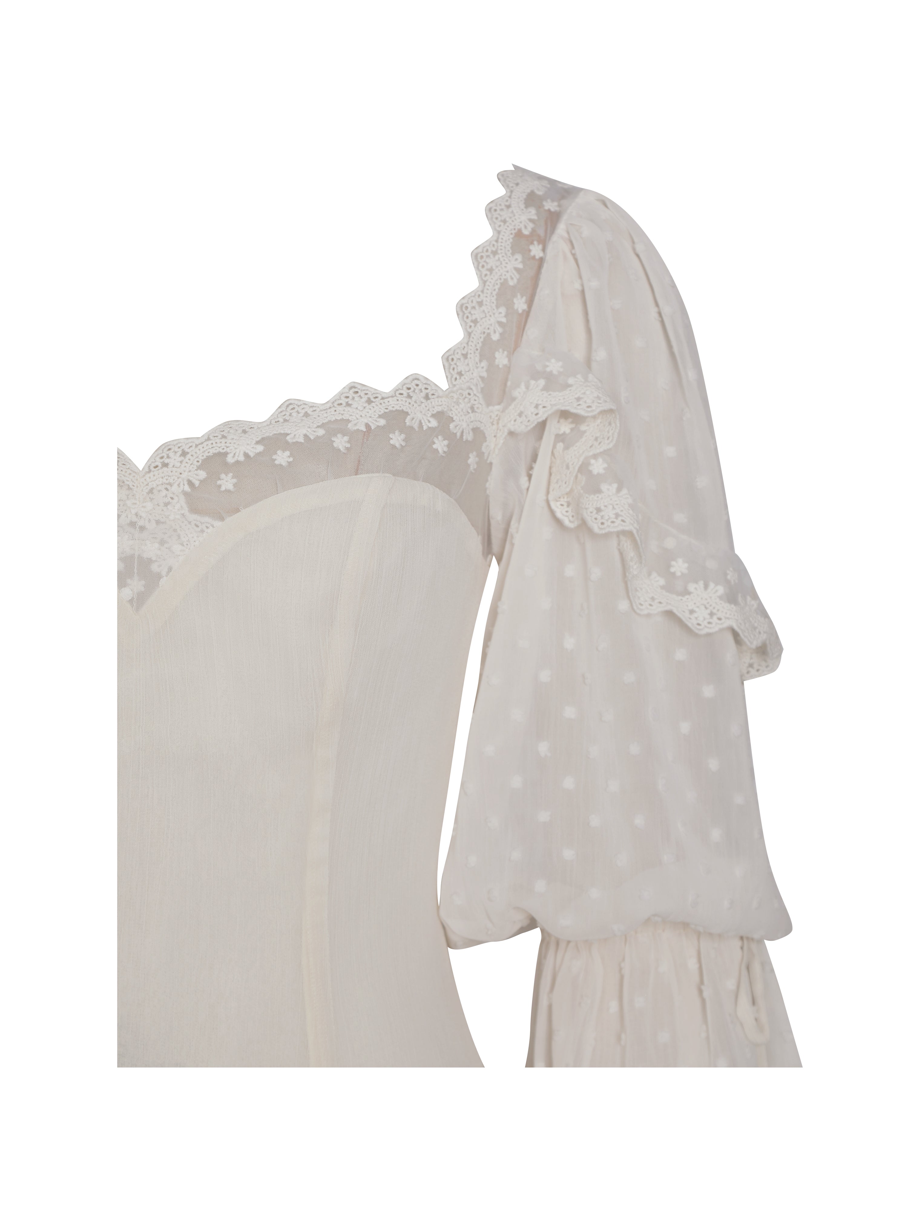 Zakira Lace Trim Half Sleeve Mini Dress