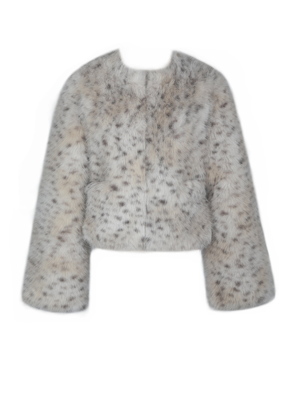 Margot Faux Cheetah Fur Jacket with Pockets