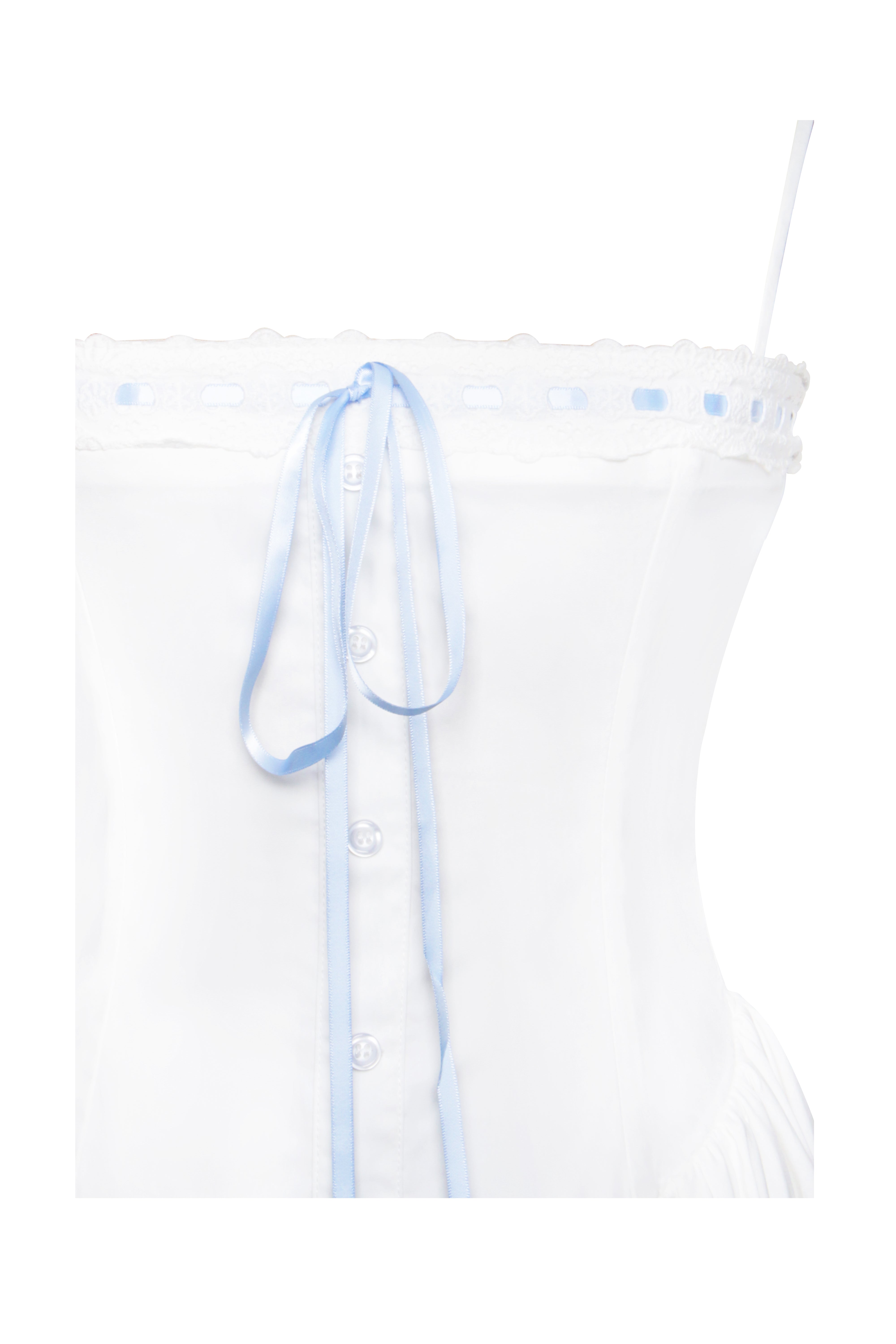 Malia Drop Waist Corset Lace Up Back Mini Dress (Archive Sale)