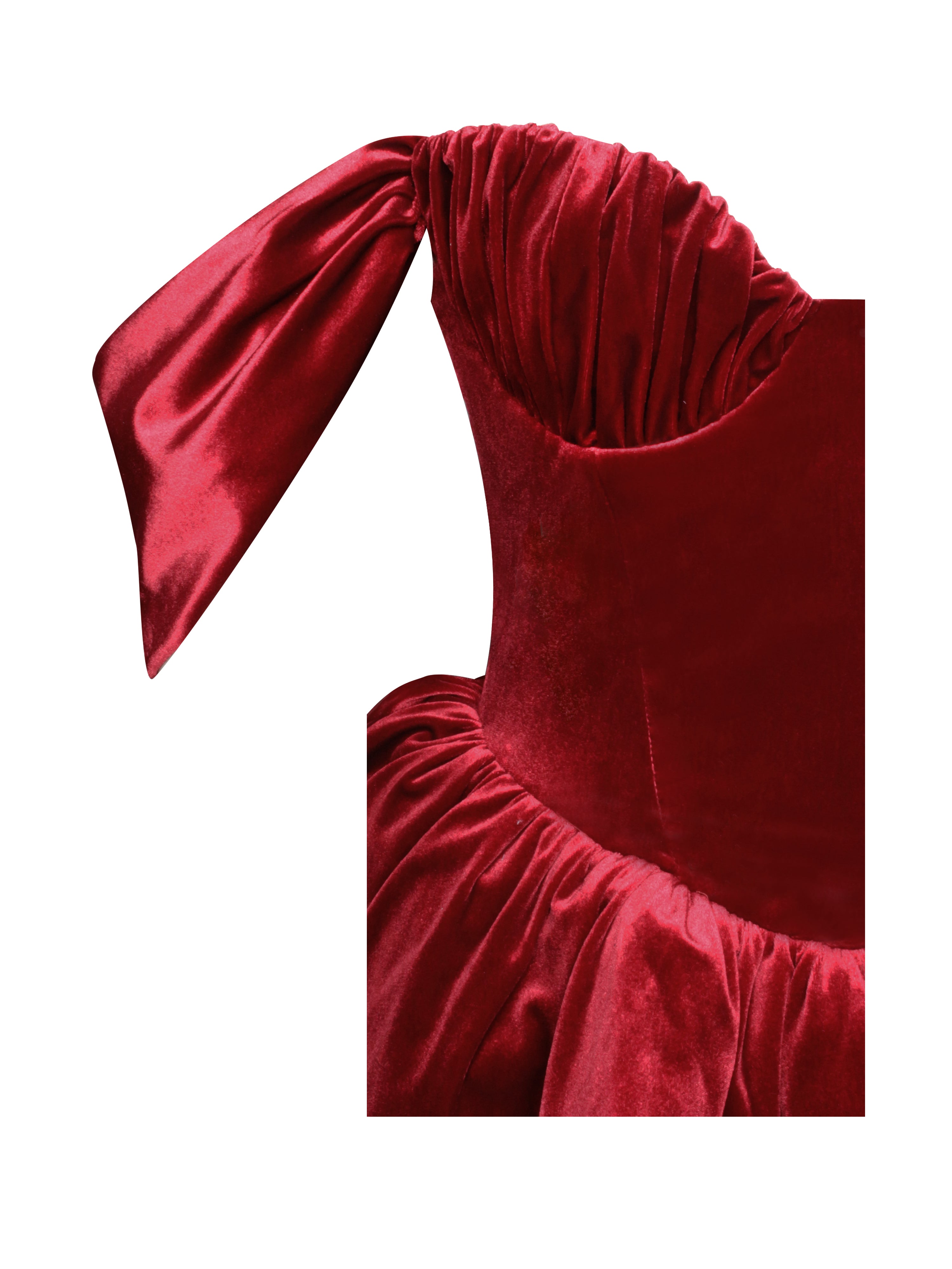 Abigail Velvet Off Shoulder Bubble Hem Peplum Maxi Dress (Archive Sale)