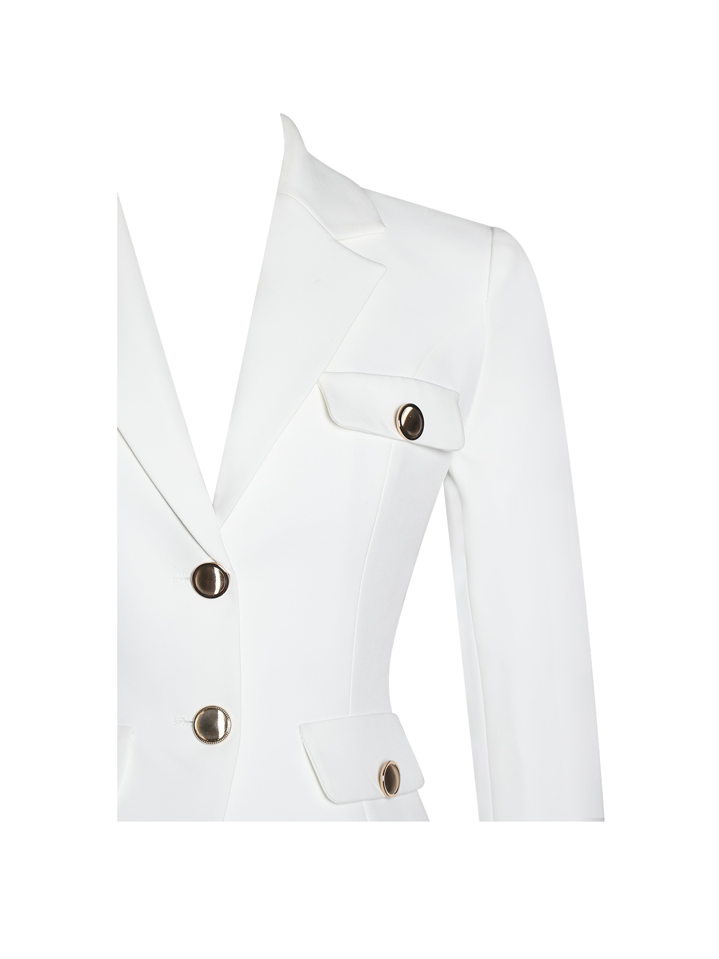 Oakley White Preppy Style Blazer Jacket