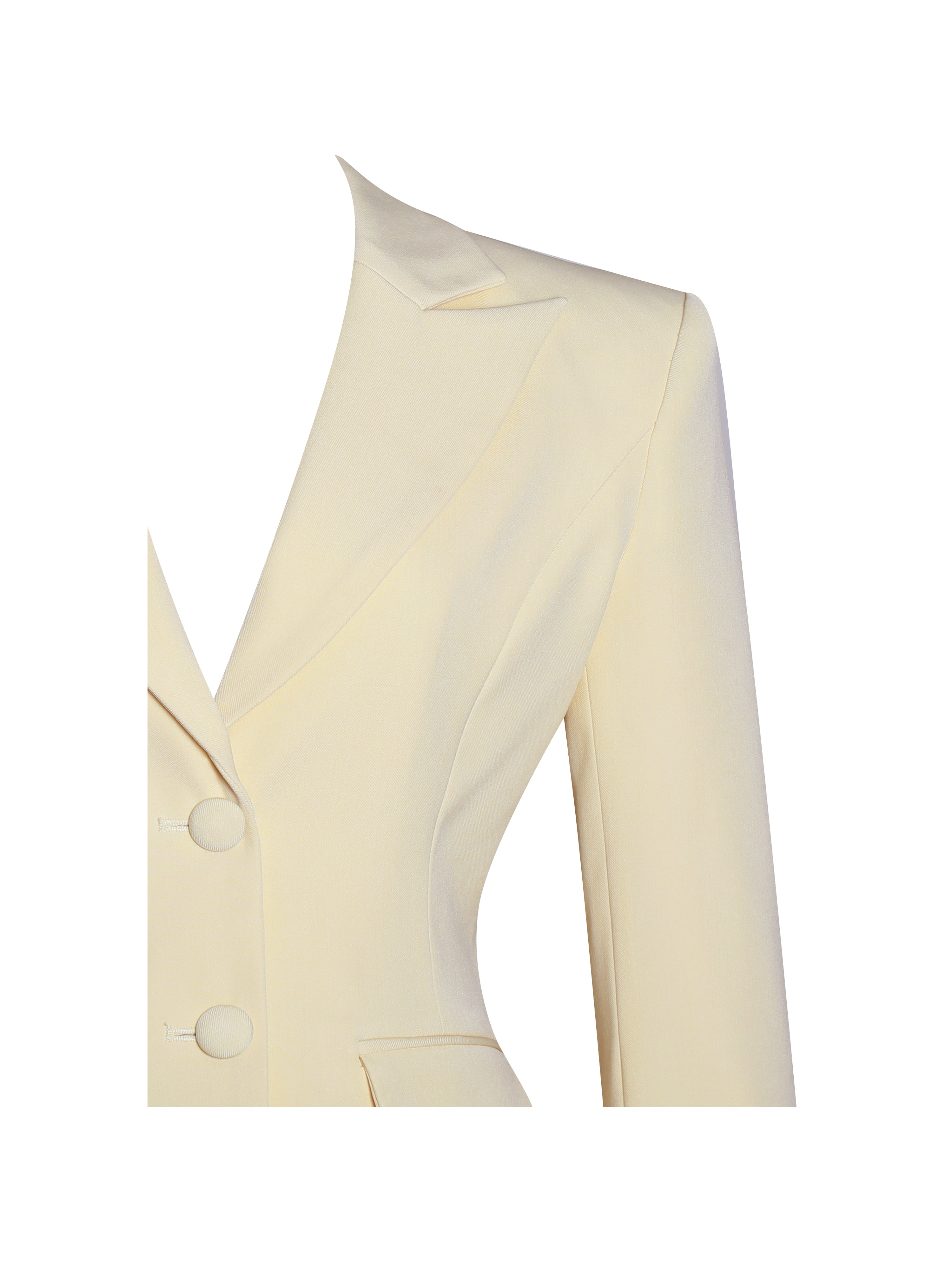 Quinne Butter Yellow Slim-fit Blazer