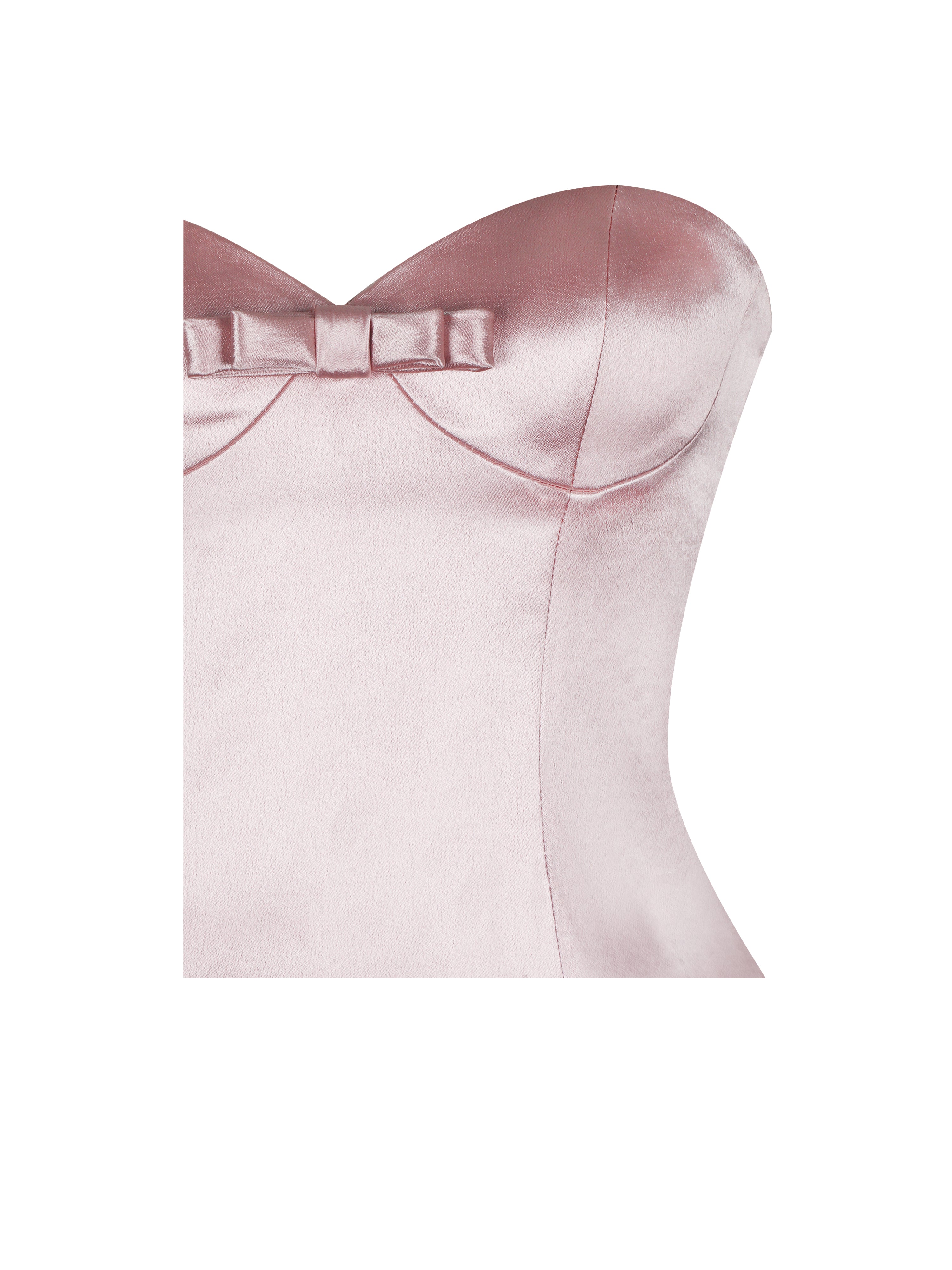 Uliya Rosy Pink Strapless Mermaid Peplum Maxi Dress