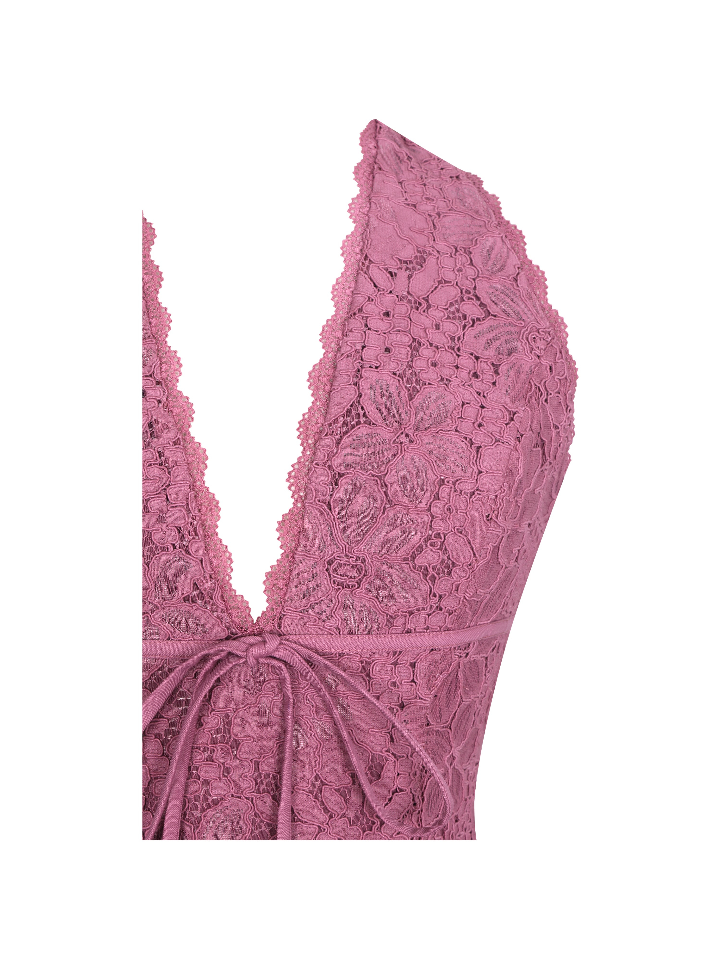 Karla Magenta Lace Drop Waist Halter Mini Dress