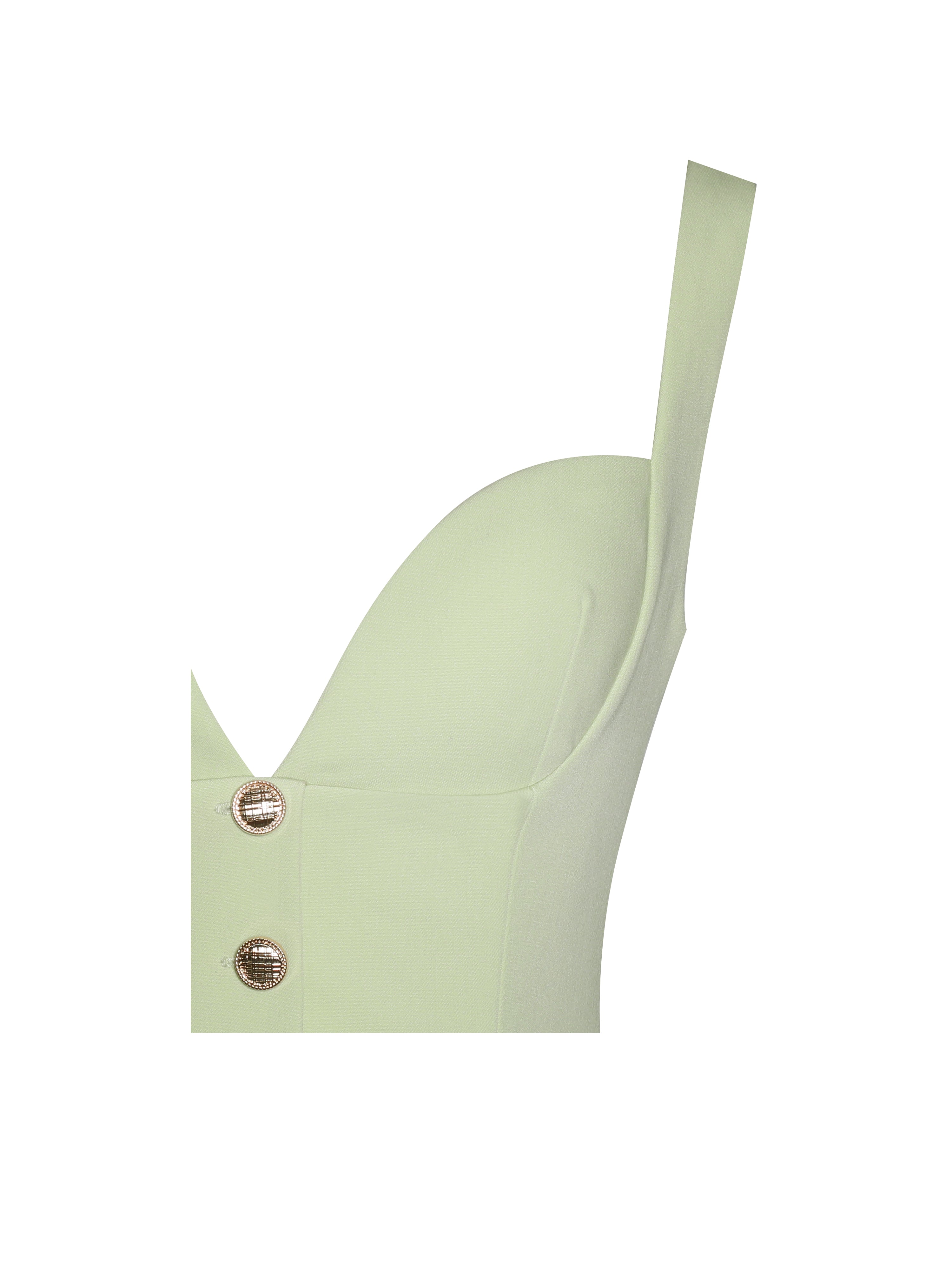 Tala Pistachio Green Sleeveless Pleated Preppy Mini Dress