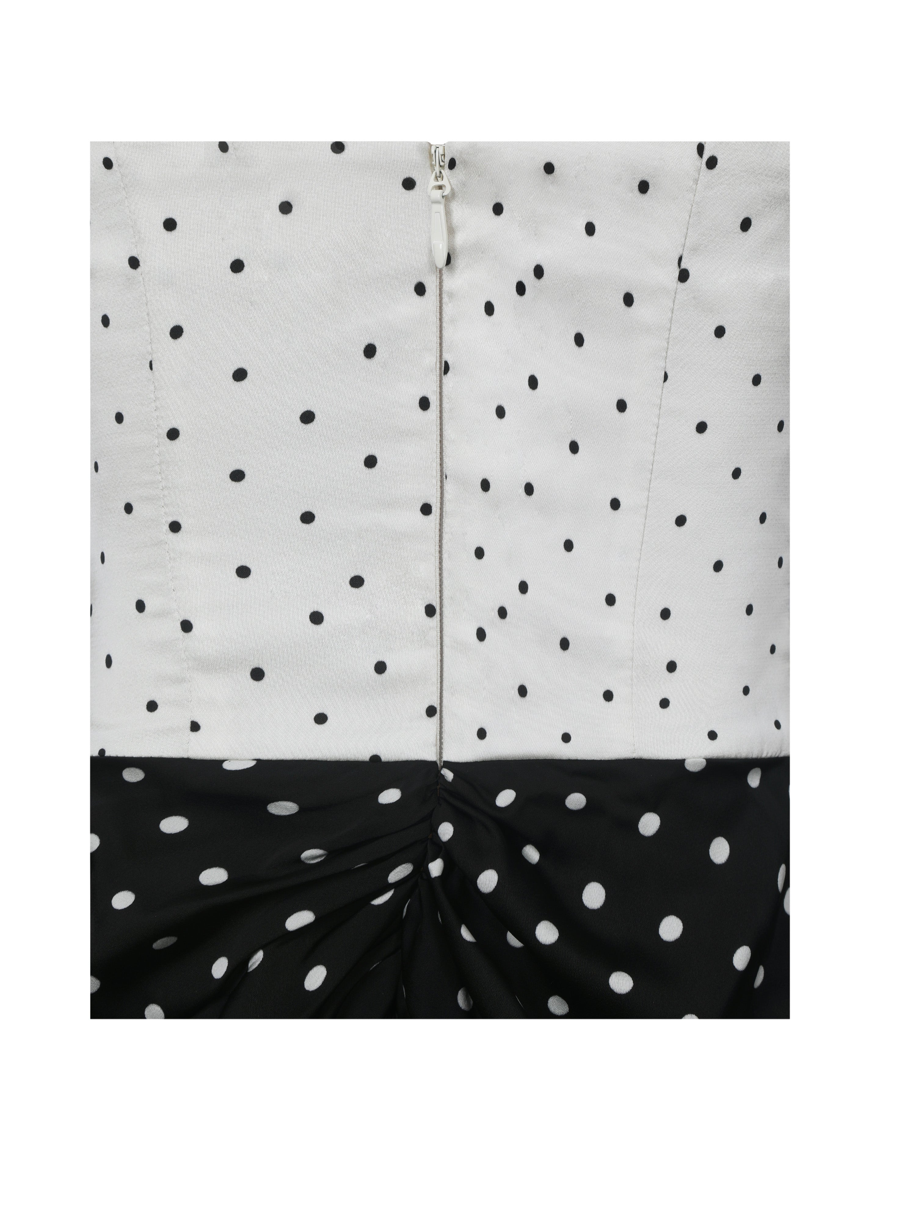 Tamryn Black & White Polka Dot Sweetheart Maxi Dress