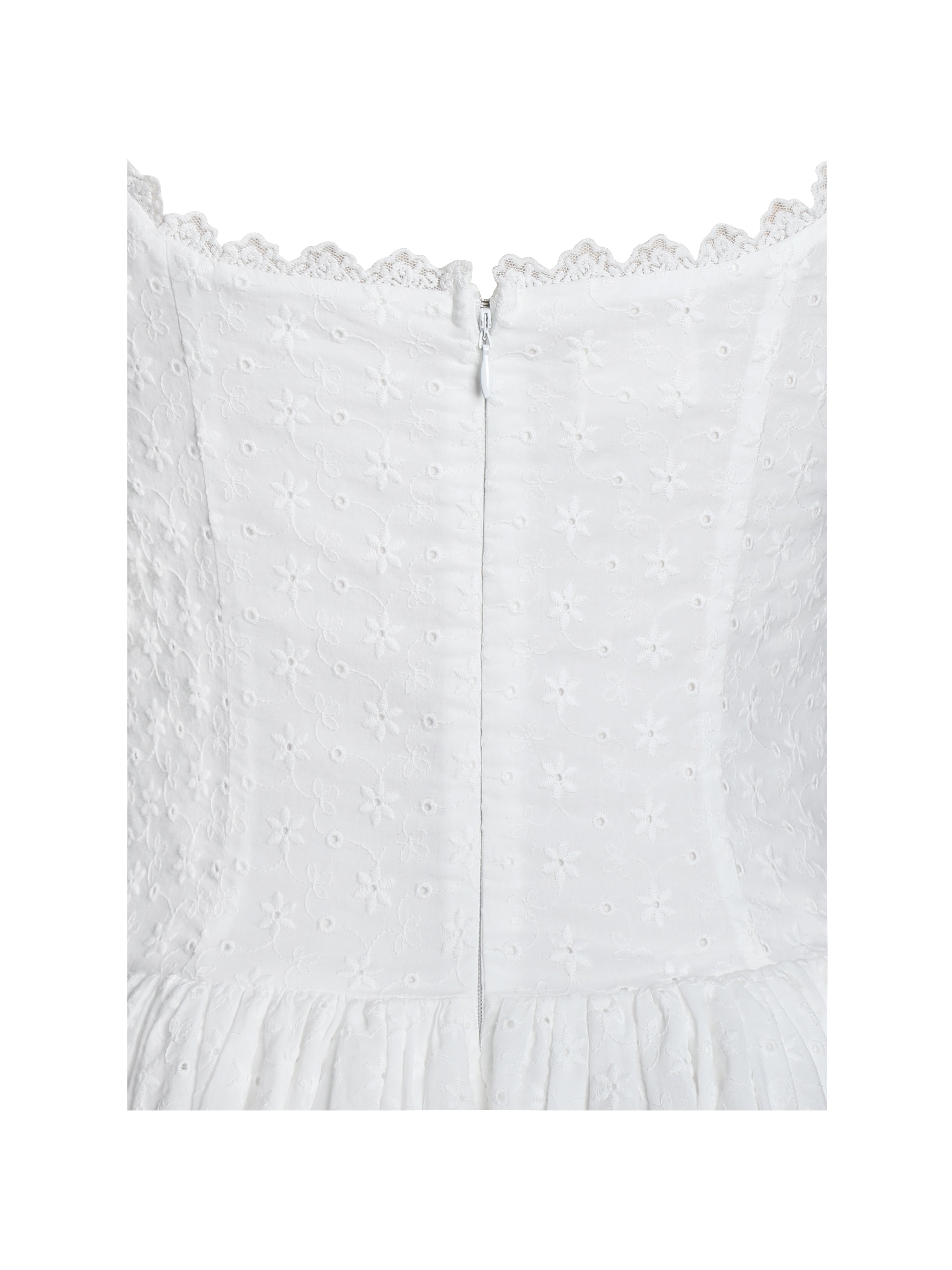 Madison Cotton Eyelet Square Neck Midi Dress