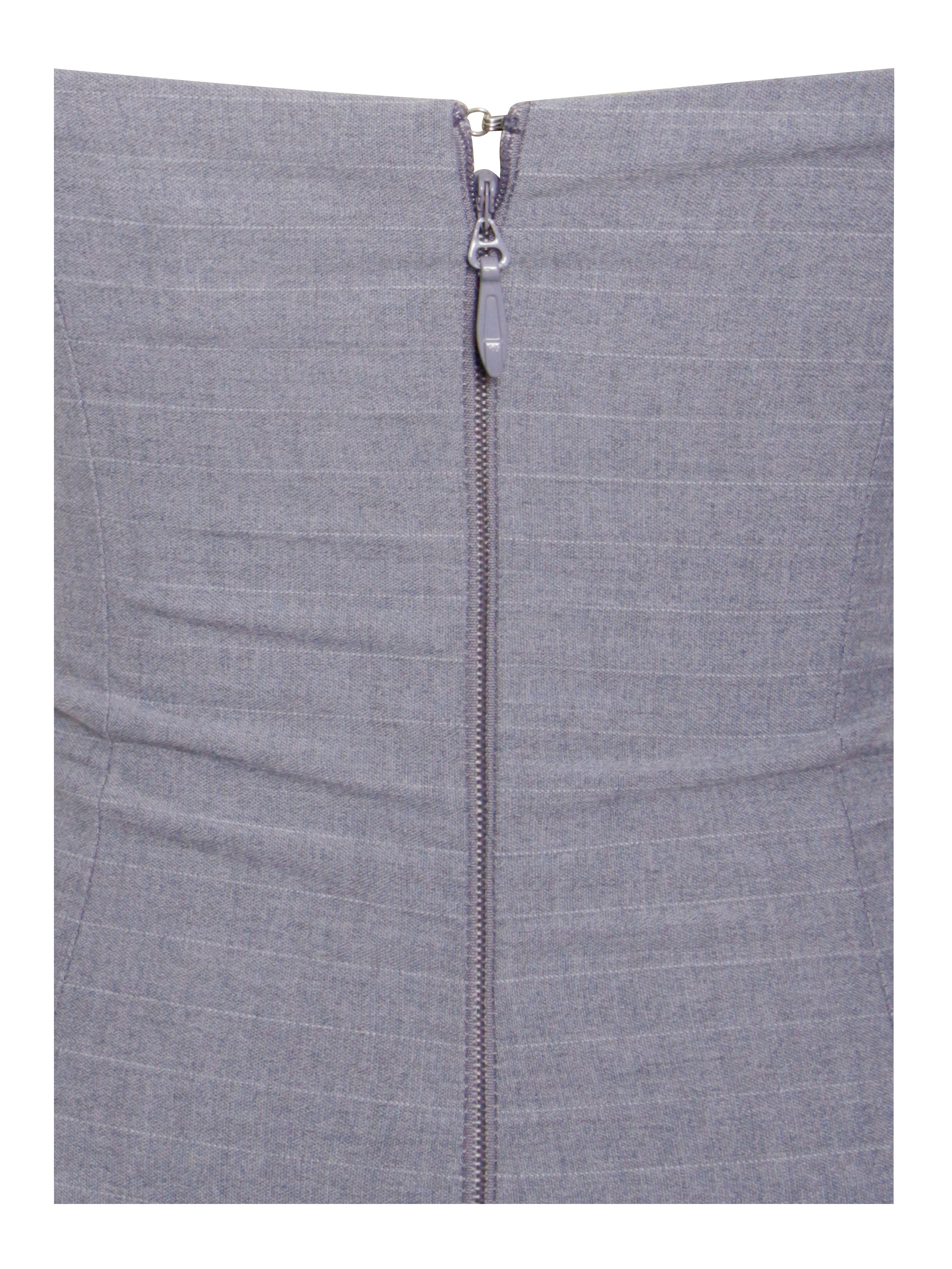 Melody Gray Stripe Halter Drop Waist Mini Dress