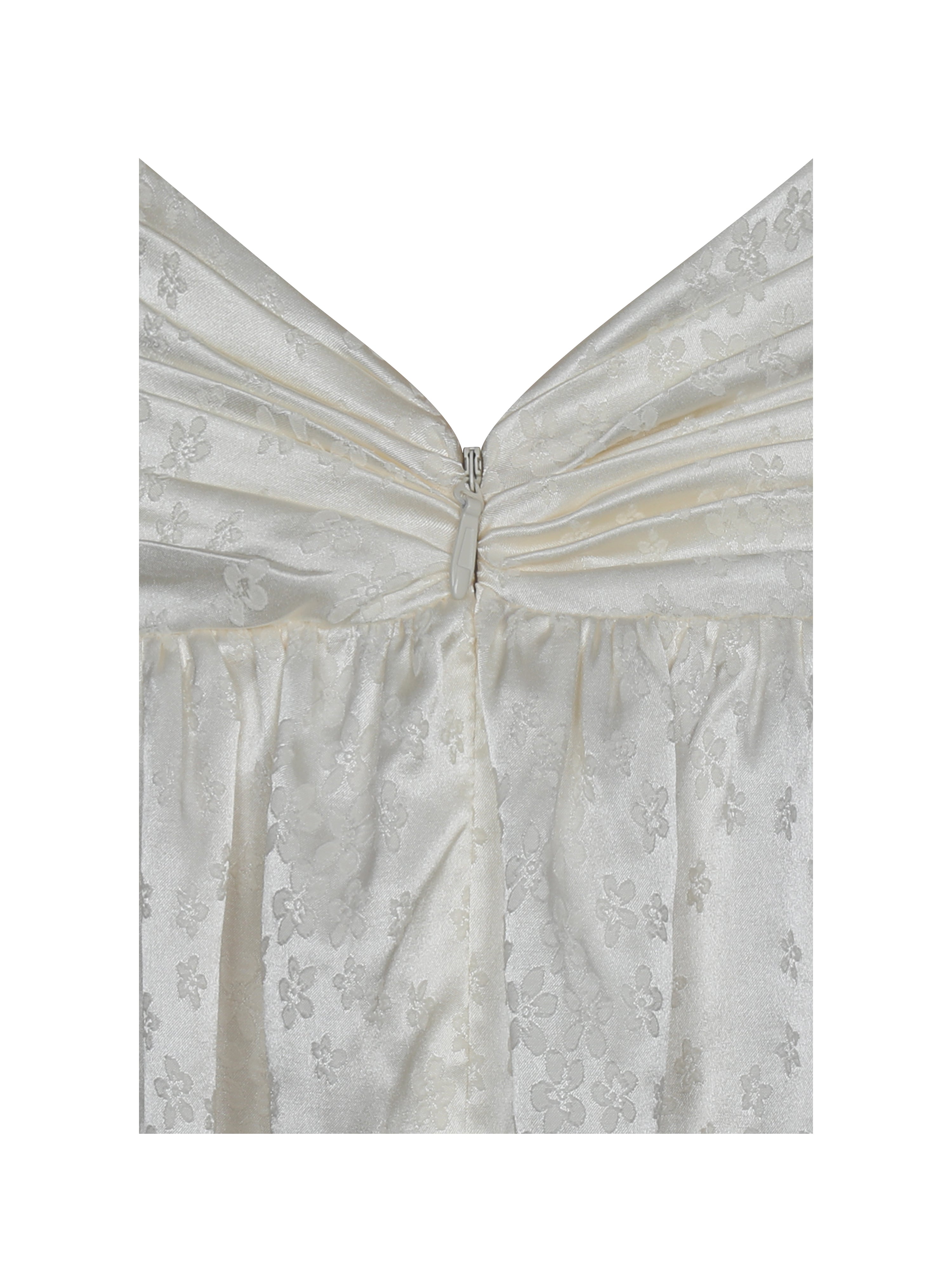 Nalani Floral Ivory Ruffled Halter Maxi Dress