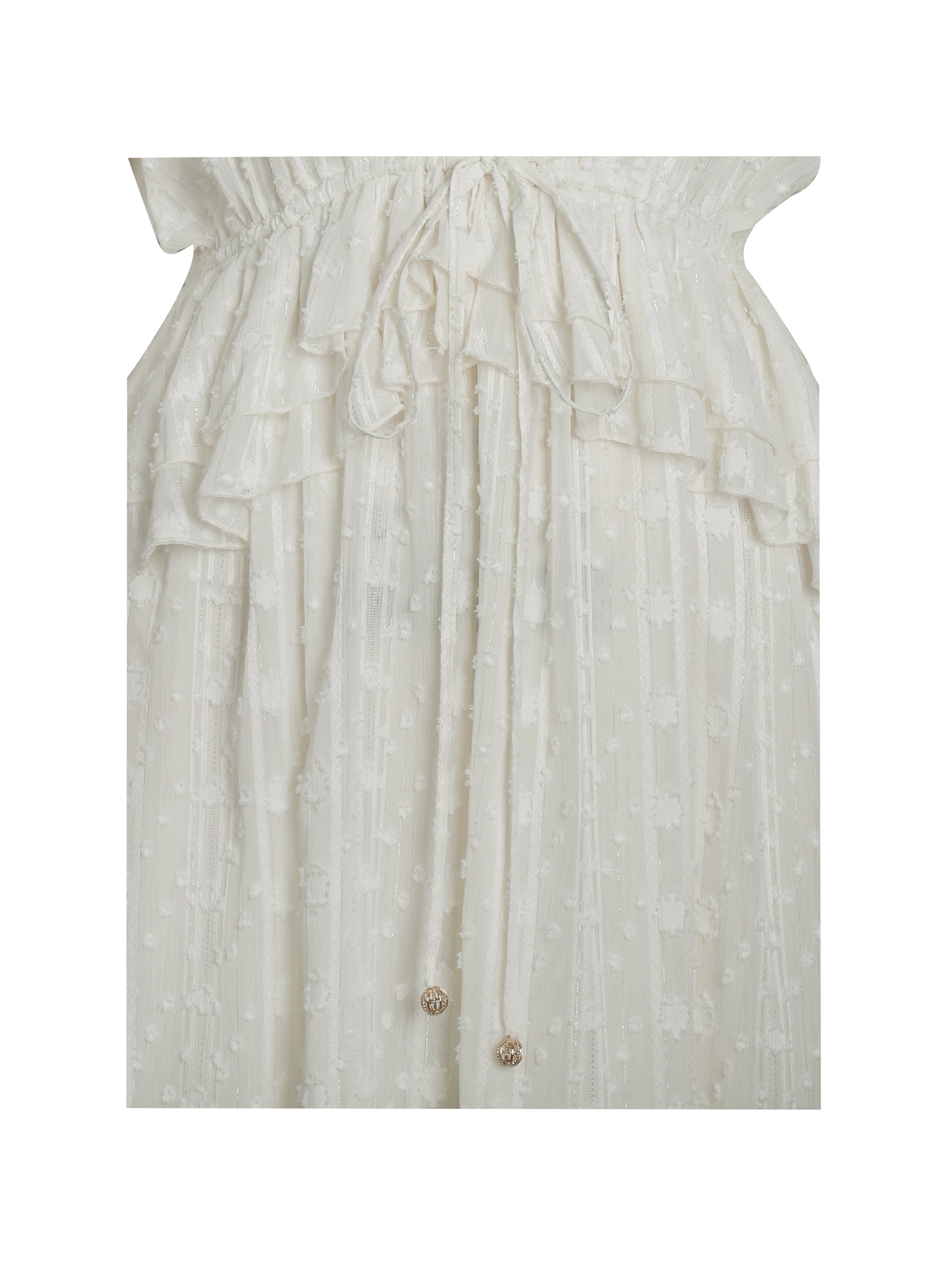 Safiya Jacquard Chiffon Long Sleeve Maxi Dress