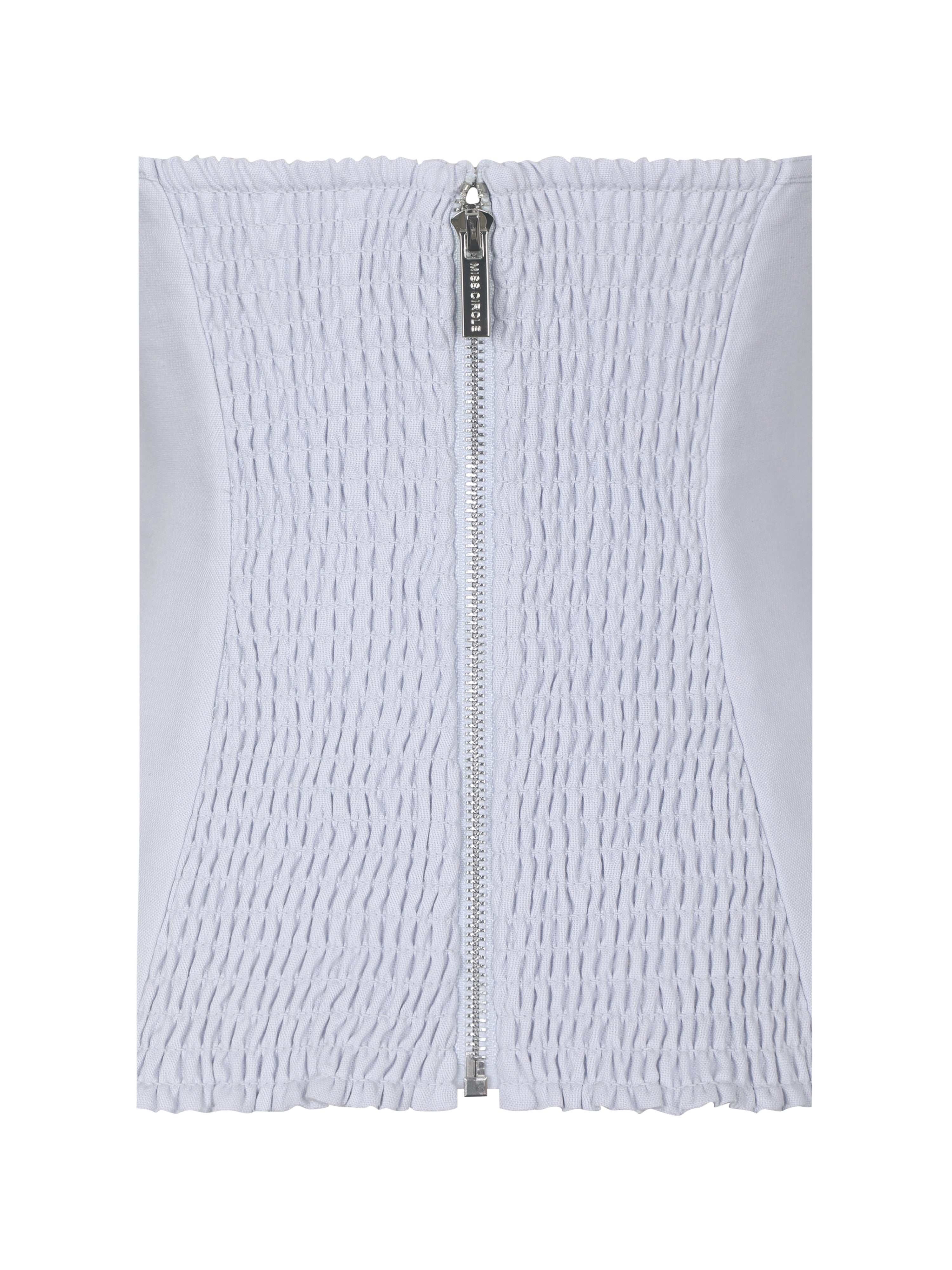 Quinzella Lavender Linen Plunging Halter Neck Top