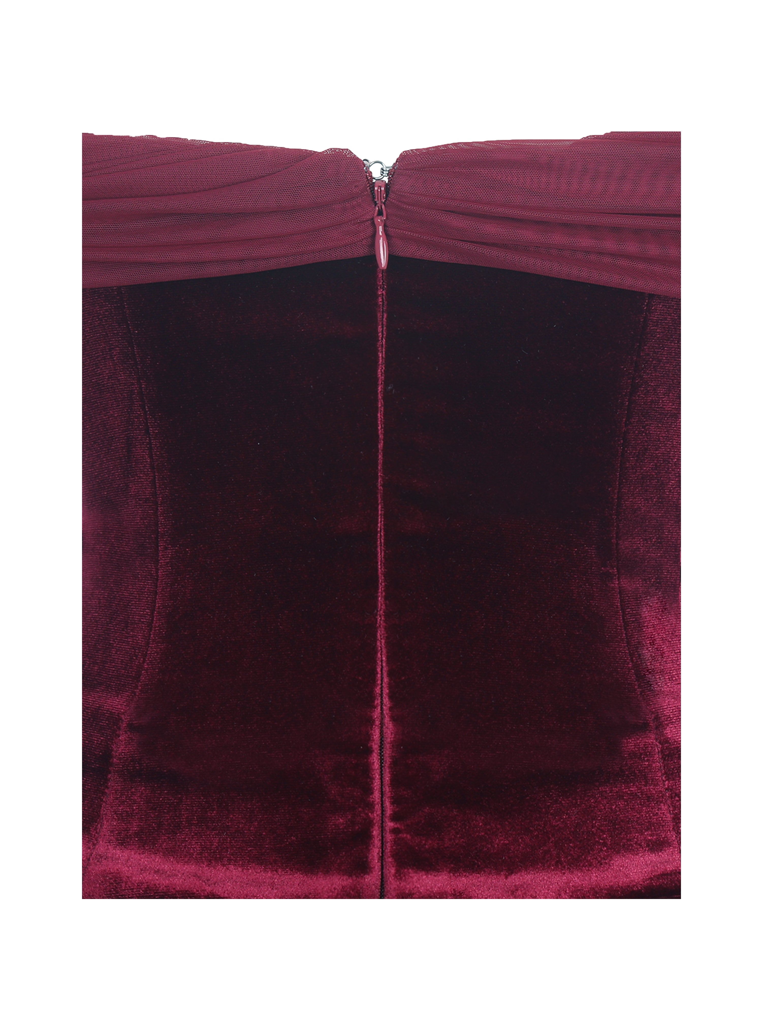 Maybelle Magenta Bardot Lace Strap Peplum Maxi Dress