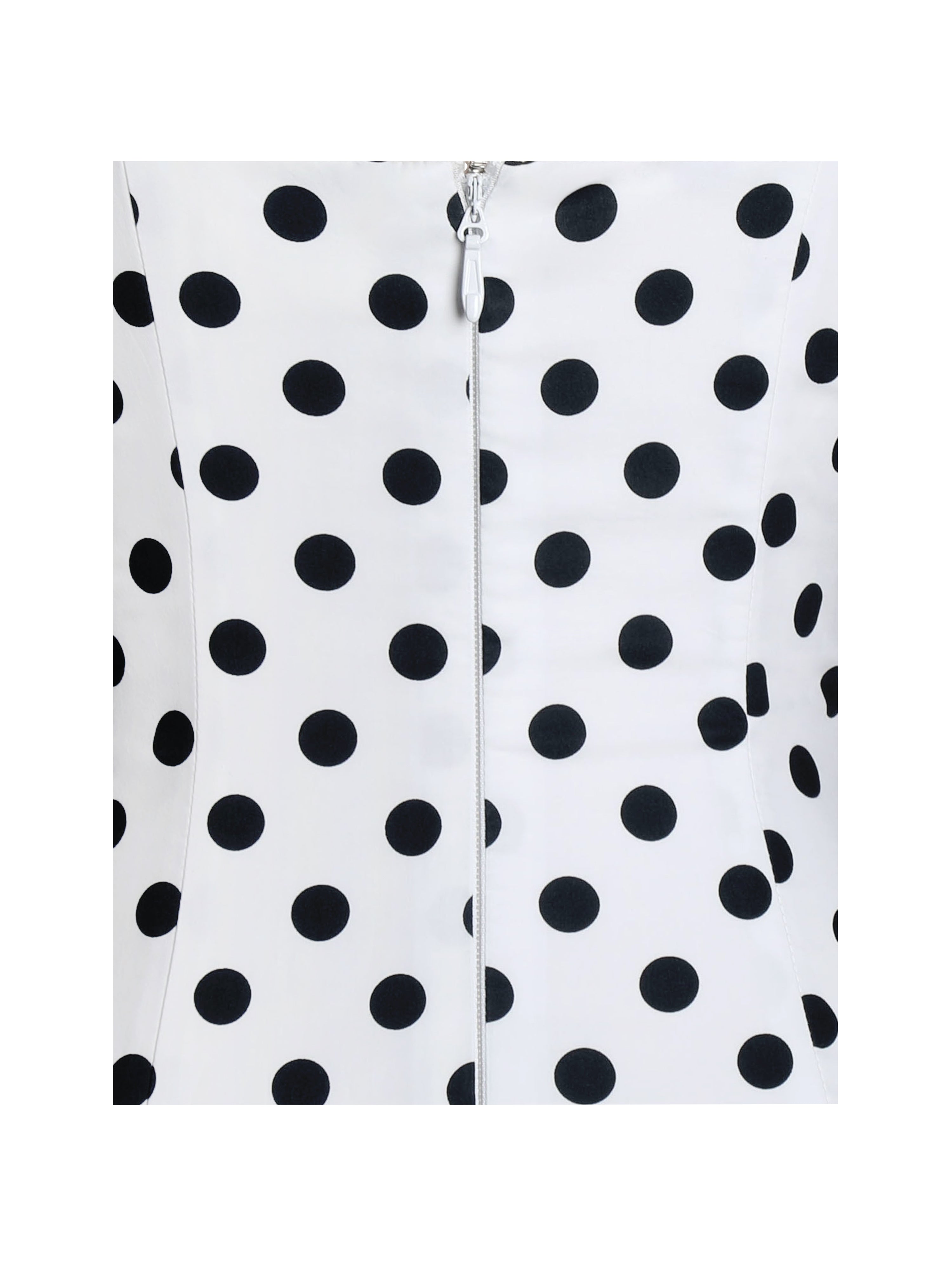 Rahma Polka Dot Drop Waist Midi Cotton Poplin Dress