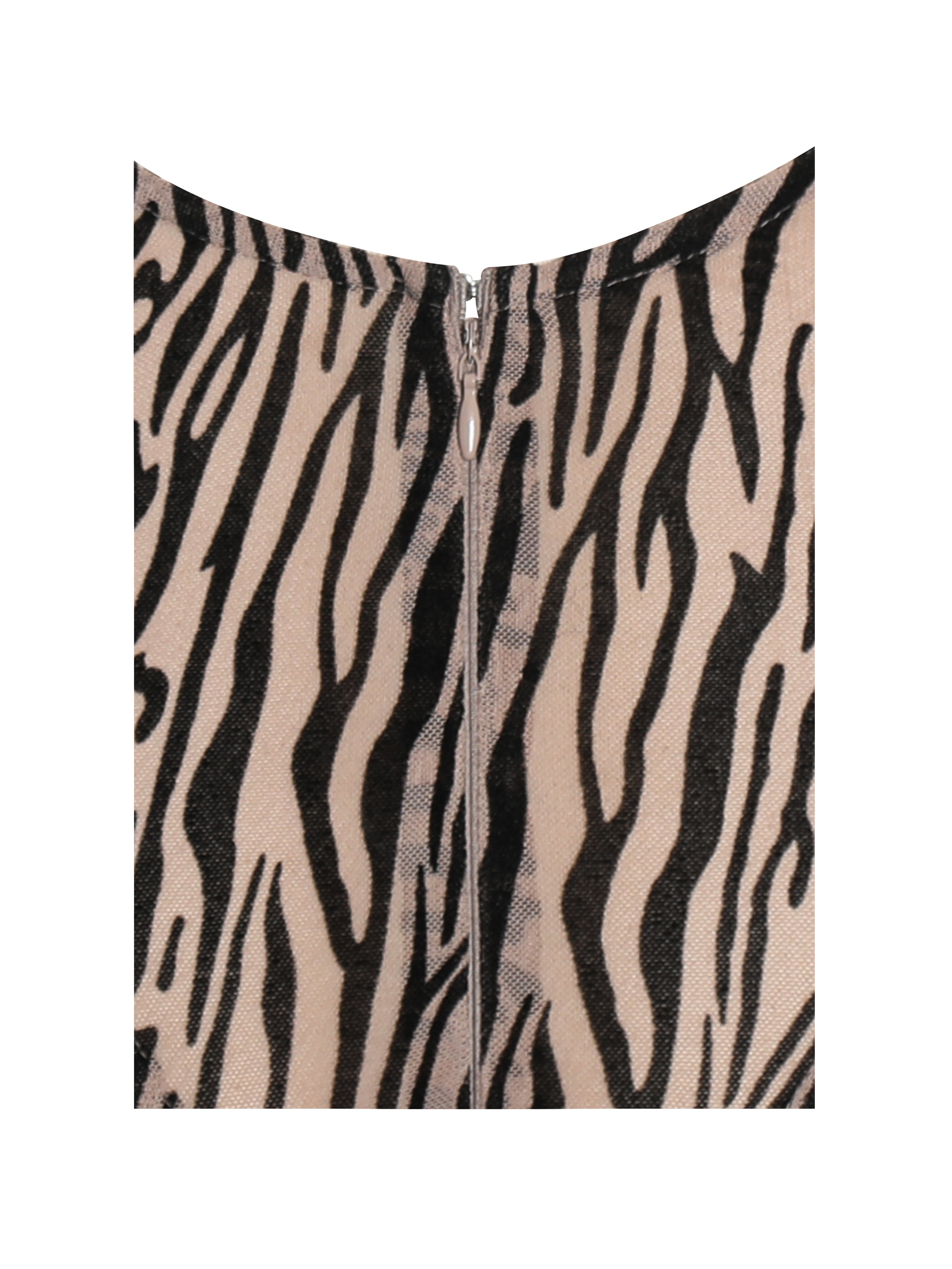 Ibera Animal Print Burnout Velvet Long Sleeve Bodysuit
