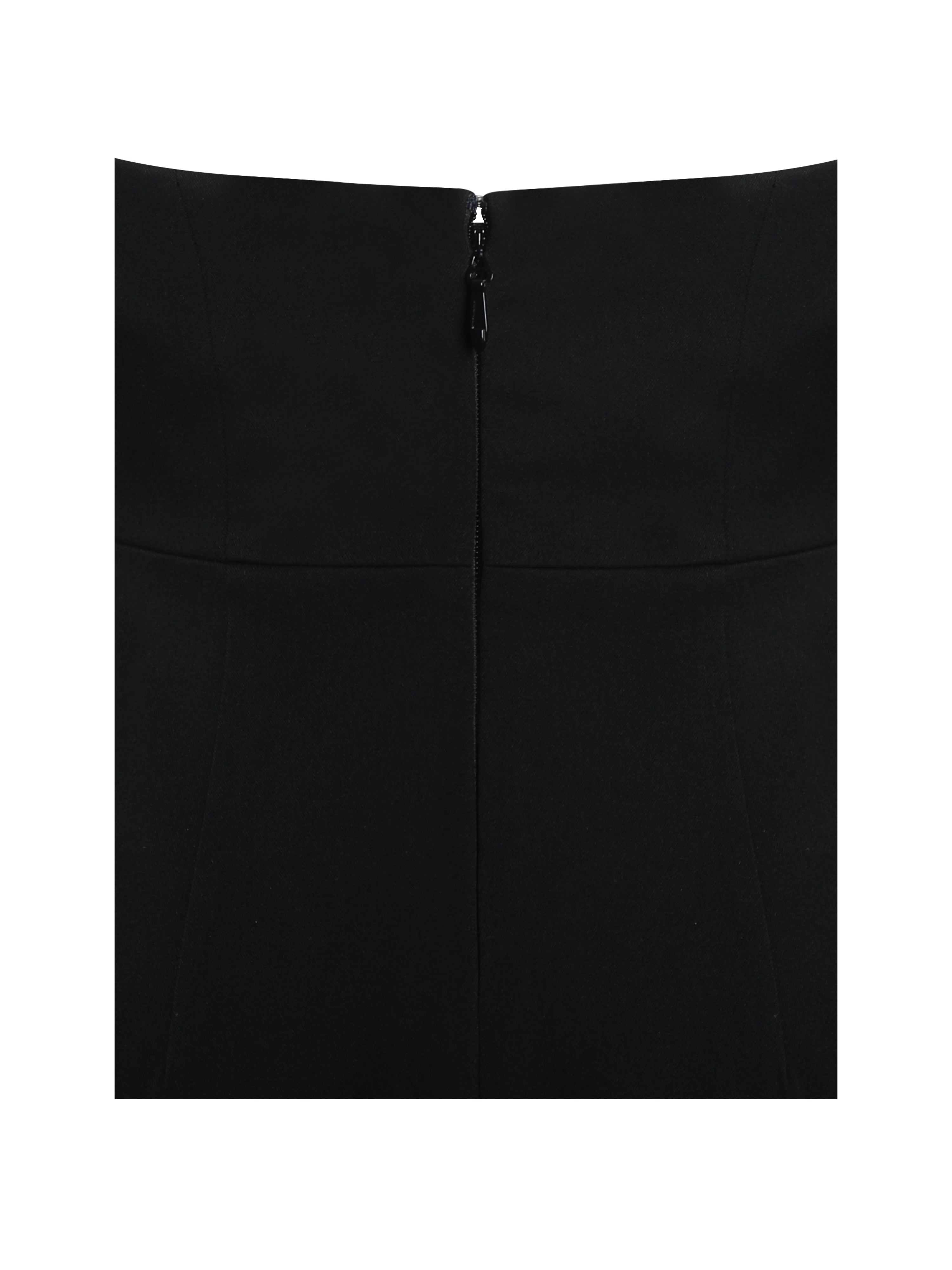 Ignacia Office Casual Black and White Halter Mini A-line Dress