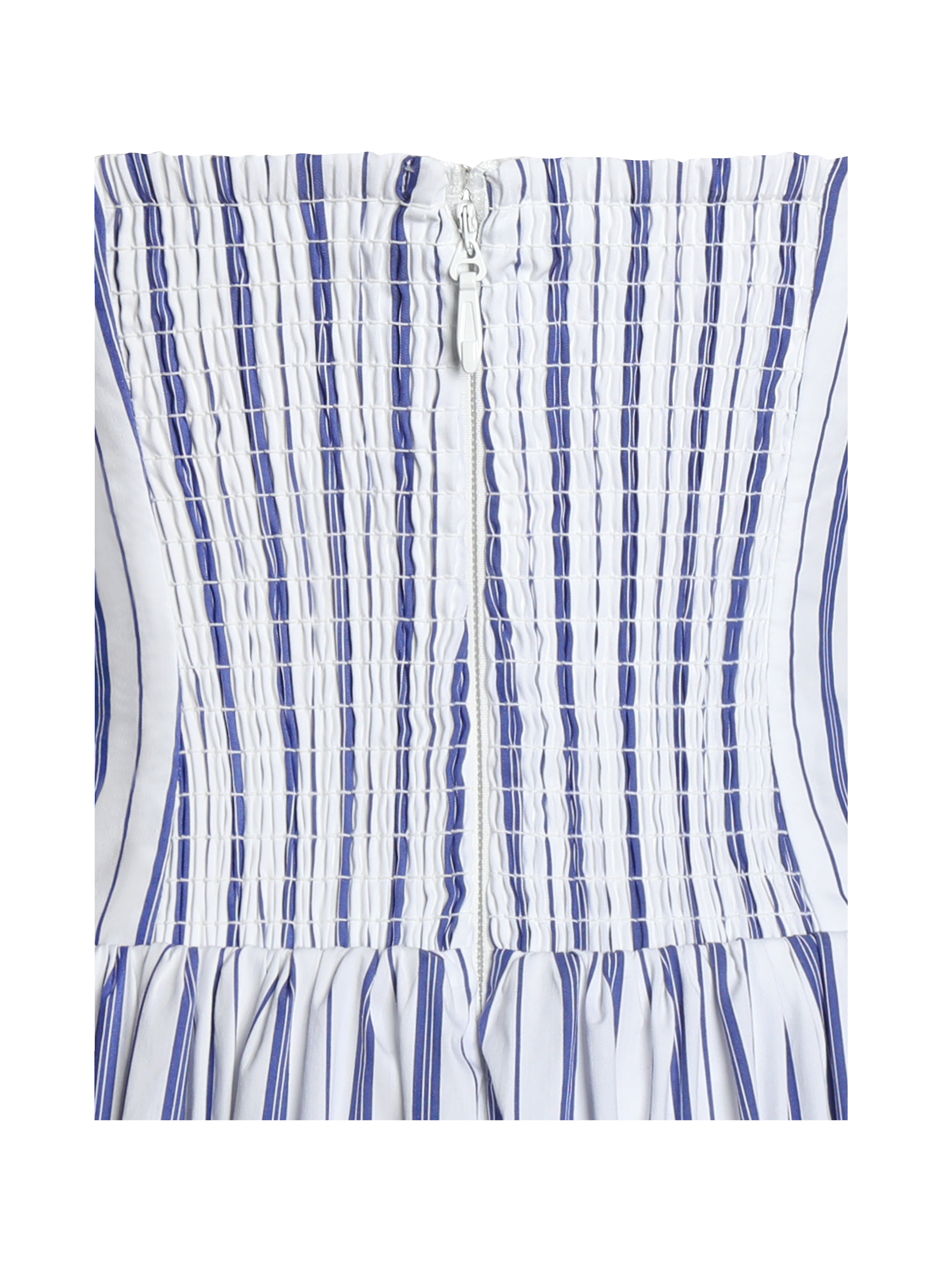 Mackenna Navy Stripe Halter Smock Back Maxi Dress