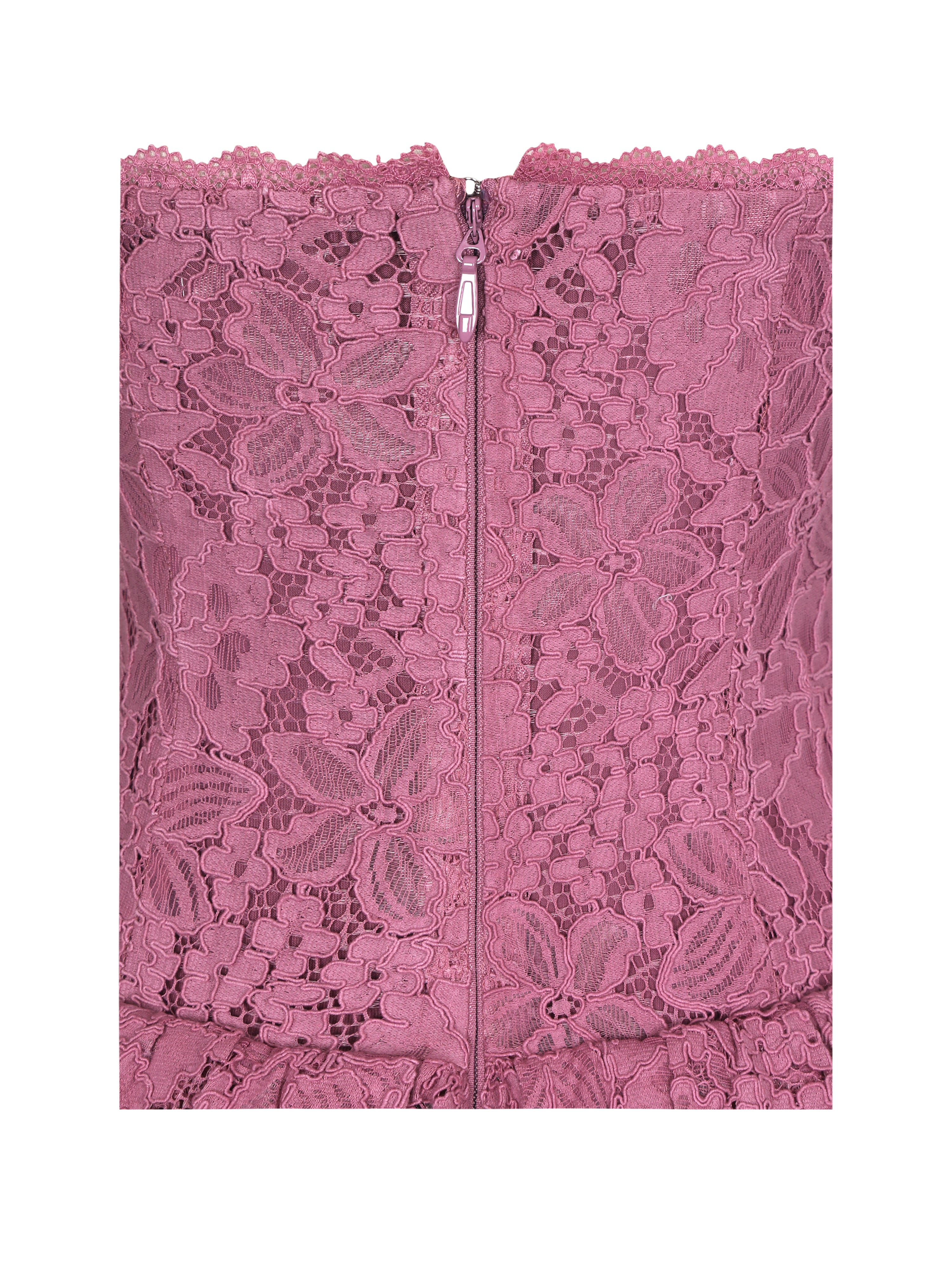 Karla Magenta Lace Drop Waist Halter Mini Dress