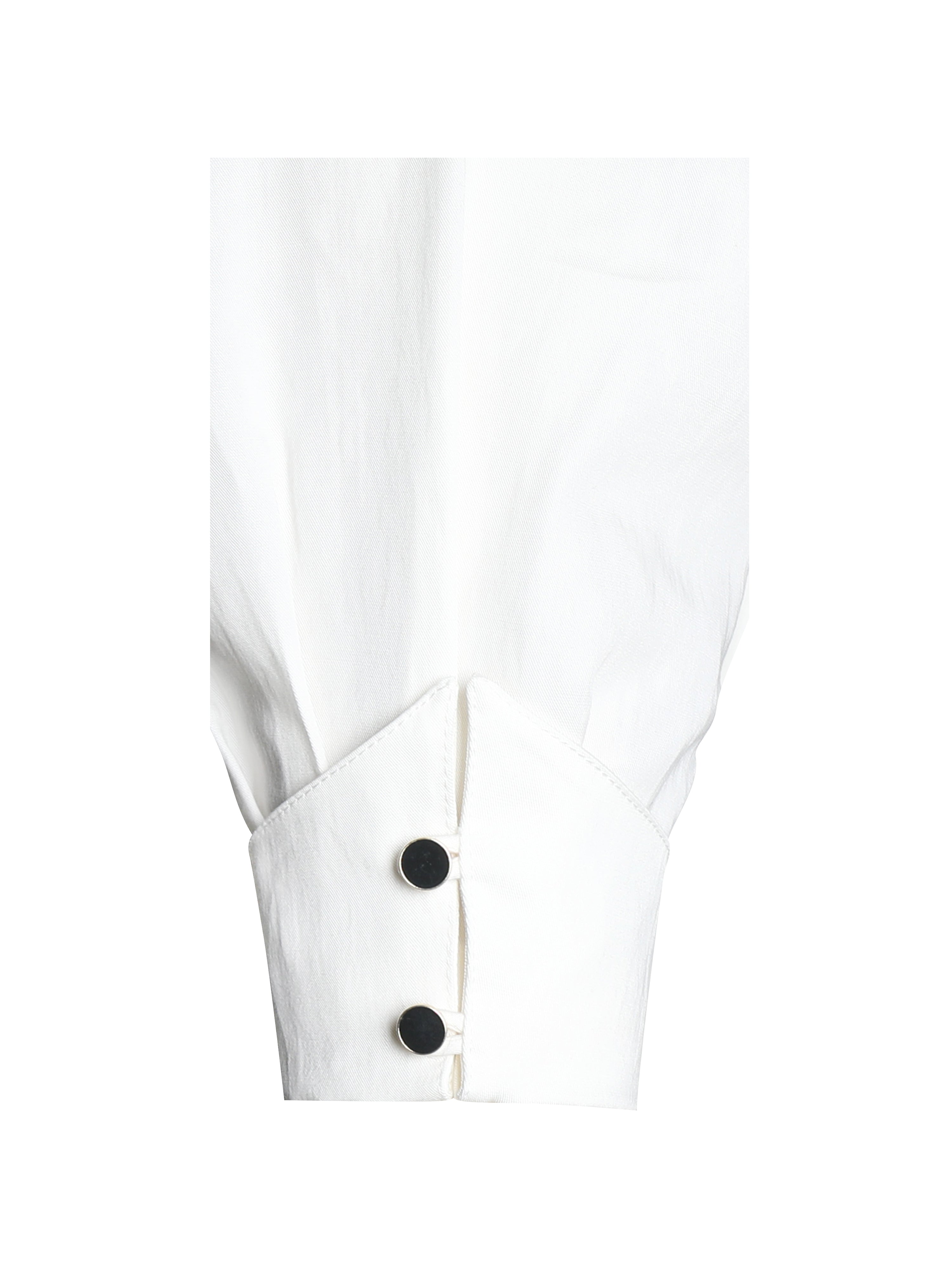 Palina Lyocell Pleated Midi Preppy Shirt Dress