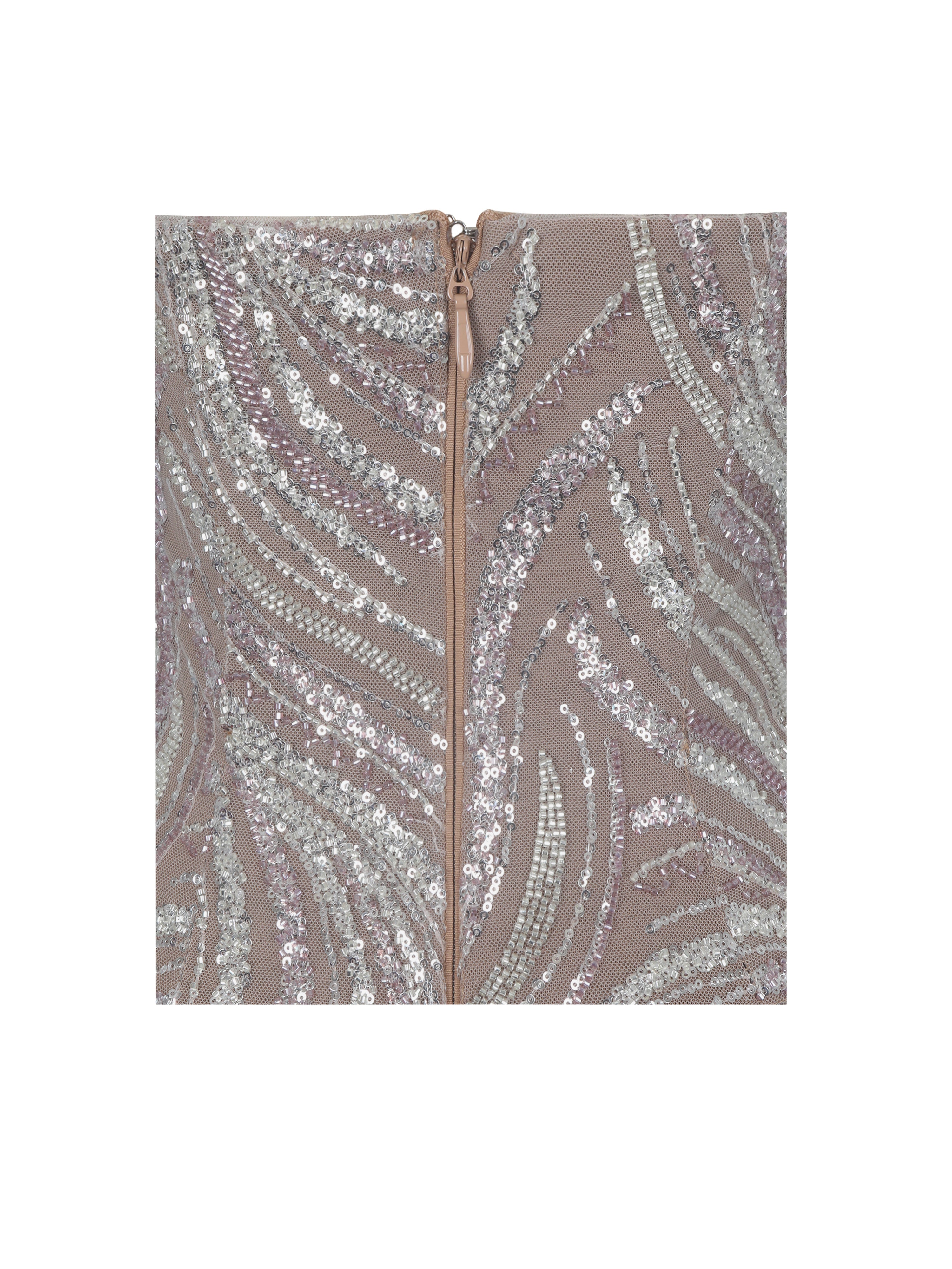 Nancie Apricot Beaded Halter Peplum Ruched Maxi Dress