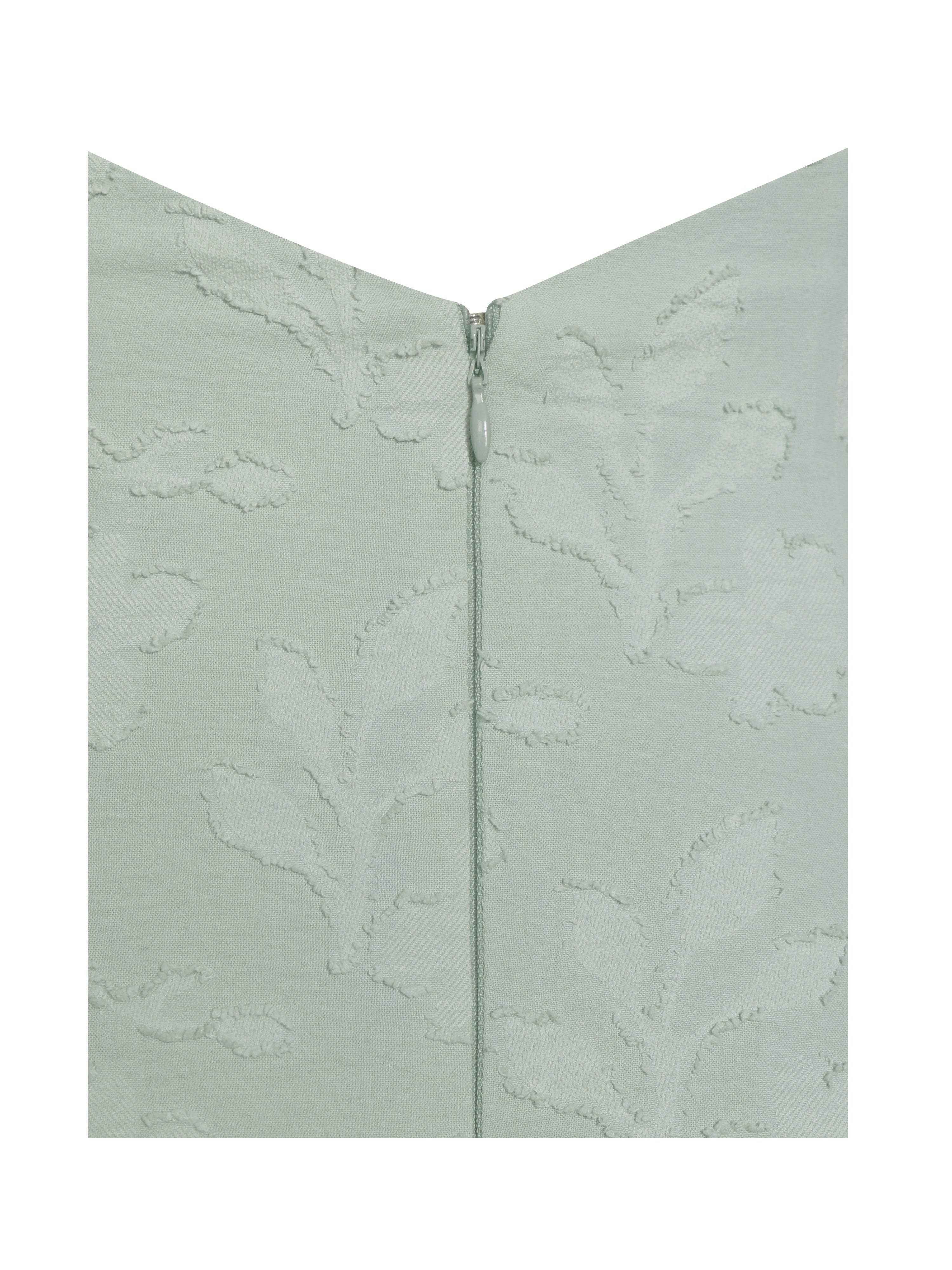 Magda Mint Green Deep V Neck Halter A-line Midi Dress