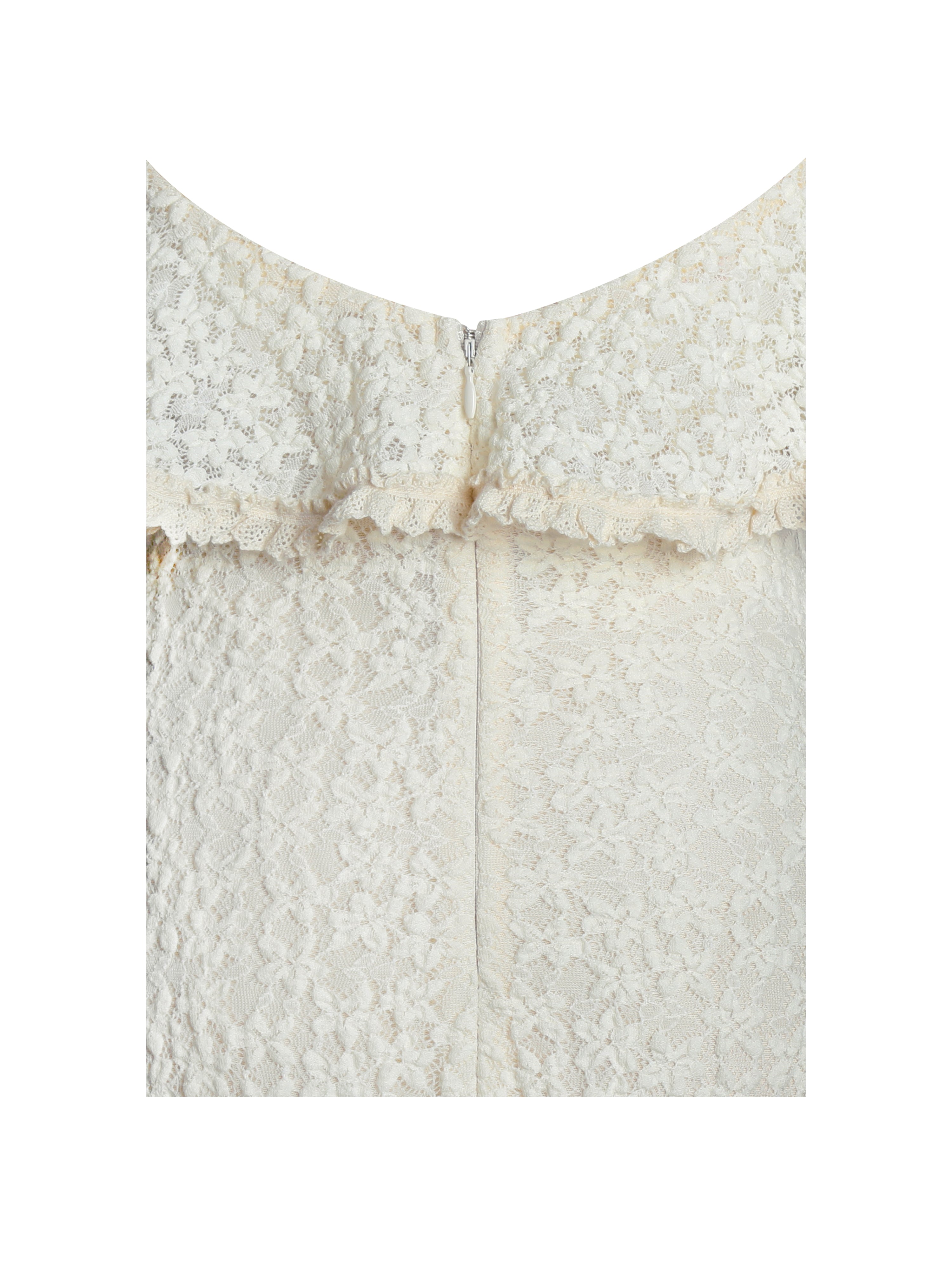 Idra Lace Trim Sleeveless Crochet Midi Trailing Dress