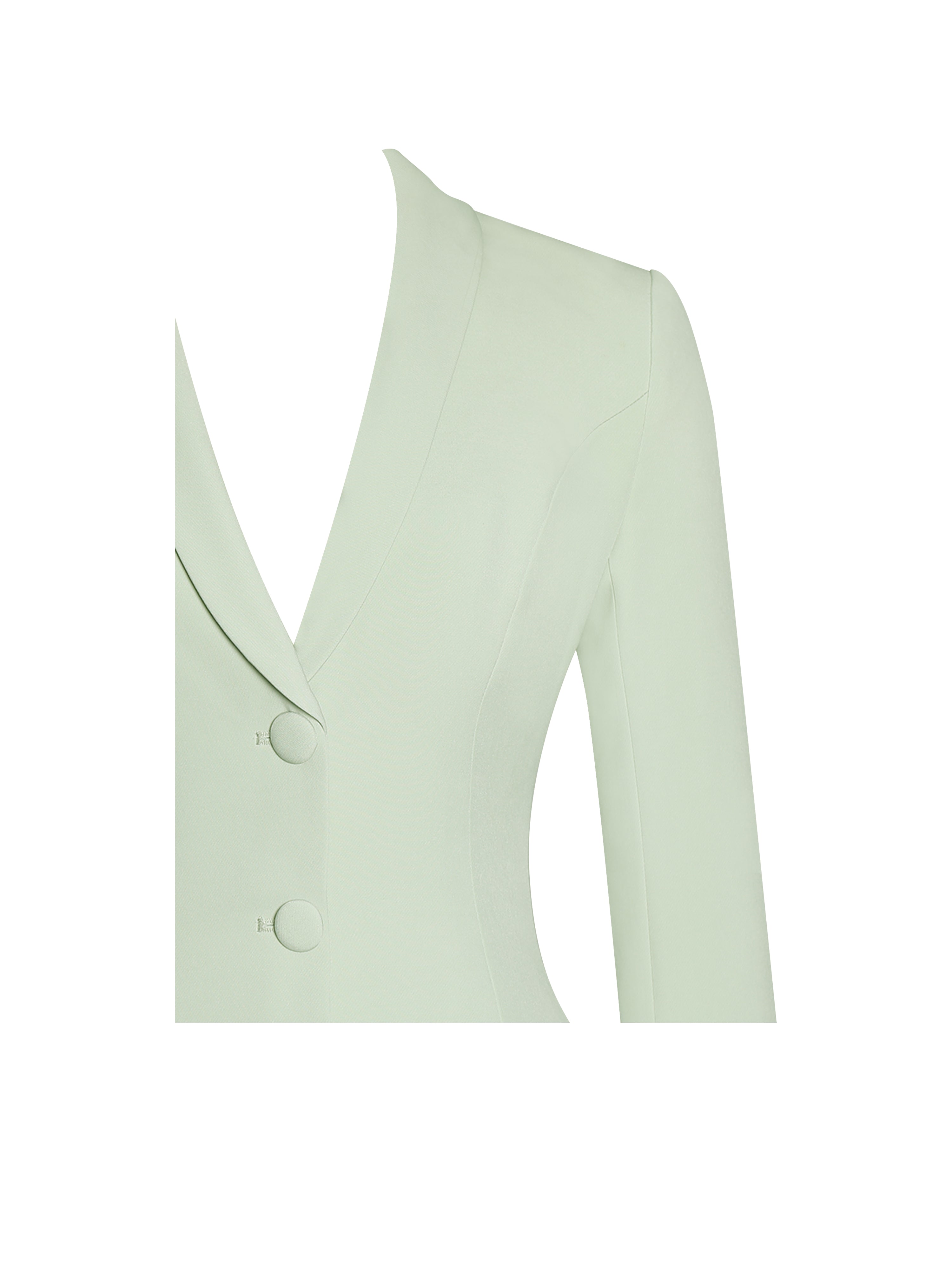 Delia Pistachio Green Blazer Dress with Pleated Detail