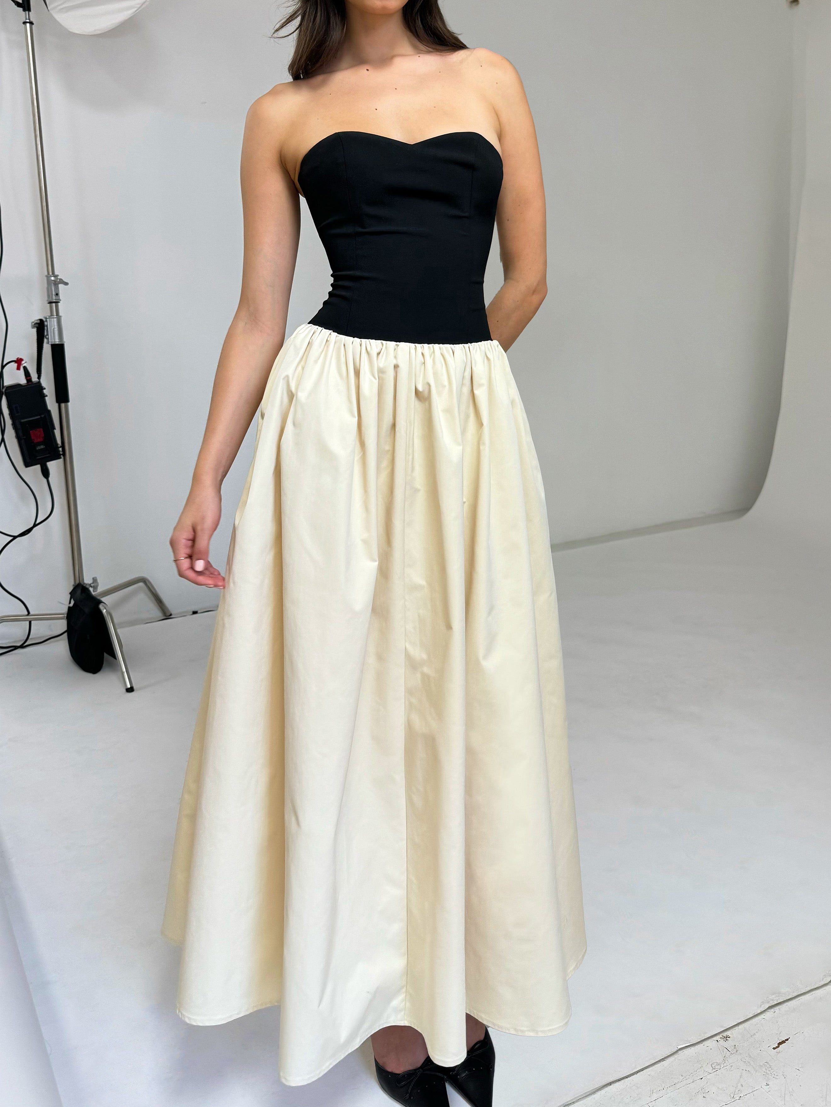 Sana Sweetheart Lace-up Back Drop Waist Maxi Dress (Archive Sale)