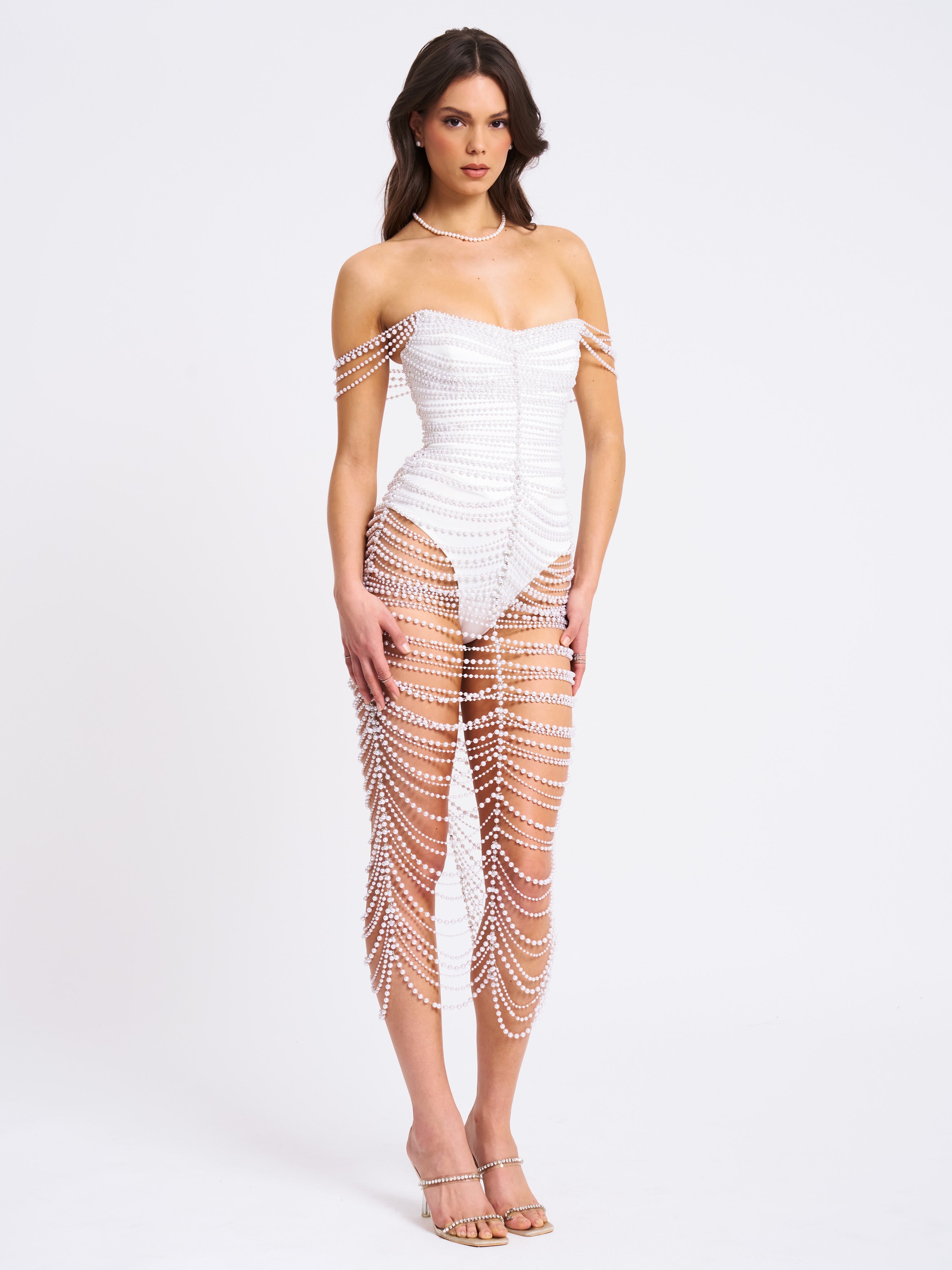 The Birth of Venus Pearl Handmade Crochet Gown